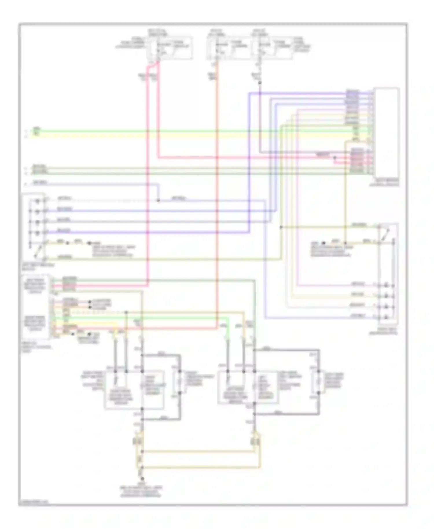 Wiring diagram (below rear seat, near data bus on board for Audi A6 C7 (2011-2014)