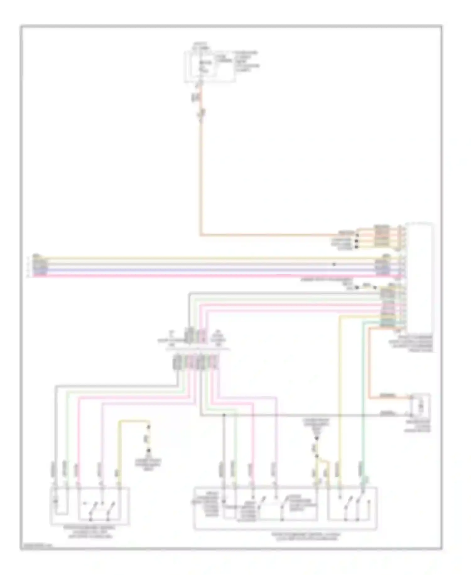 Wiring diagram right front central locking system actuator for Audi A6 C7 (2011-2014)