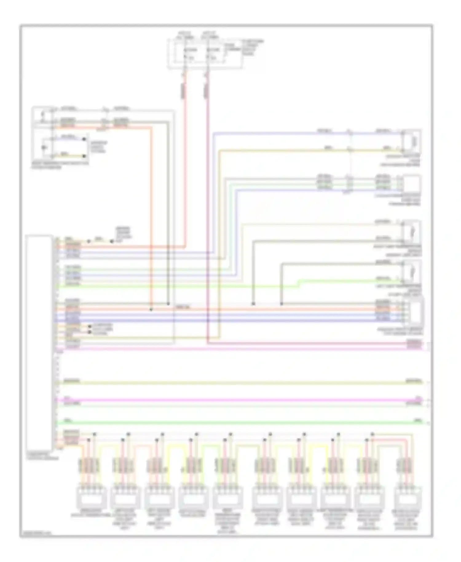 Wiring diagram rear temperature selection potentiometer for Audi A6 C7 (2011-2014)