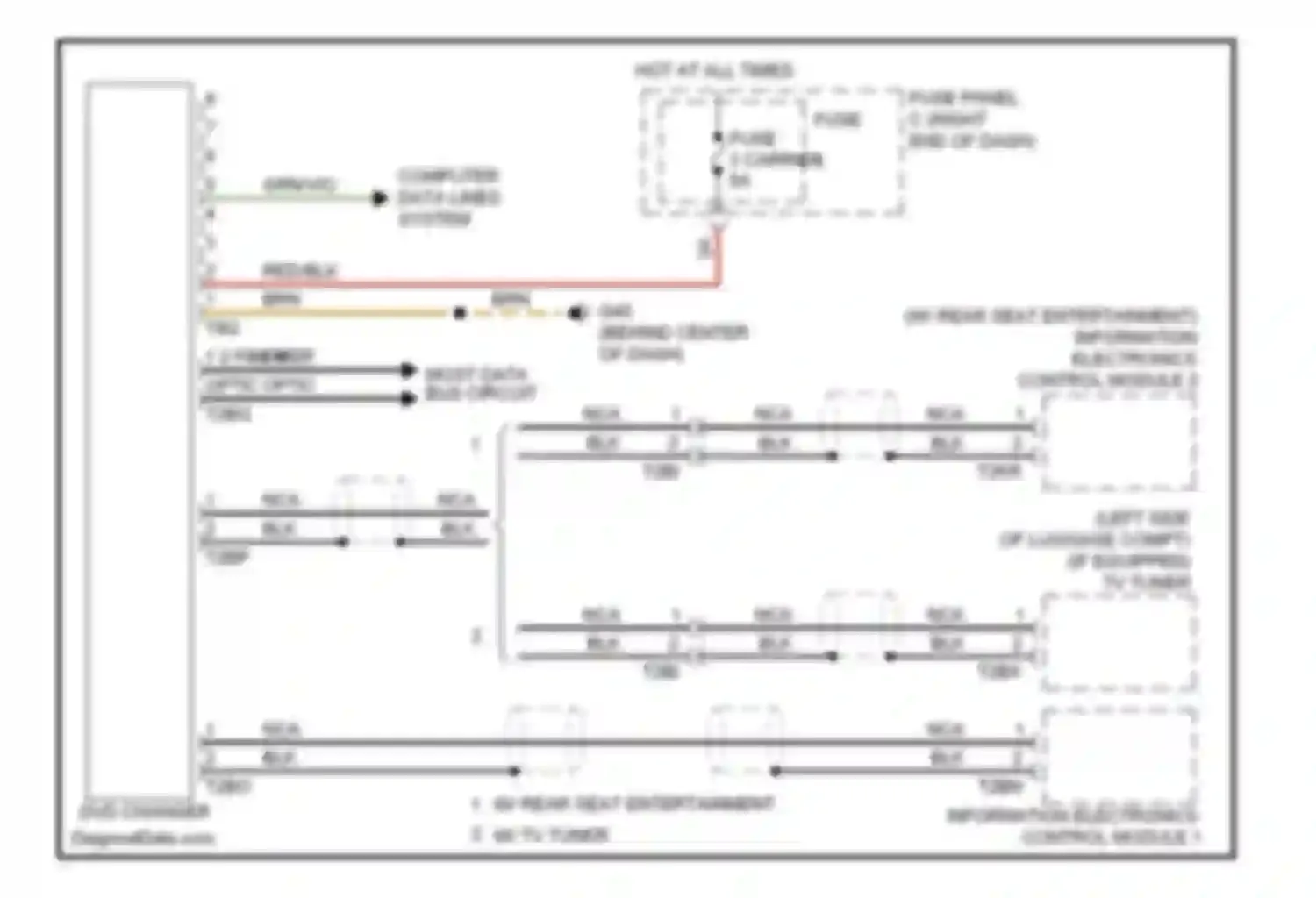Wiring diagram information electronics control module 1 for Audi A6 C7 (2011-2014)