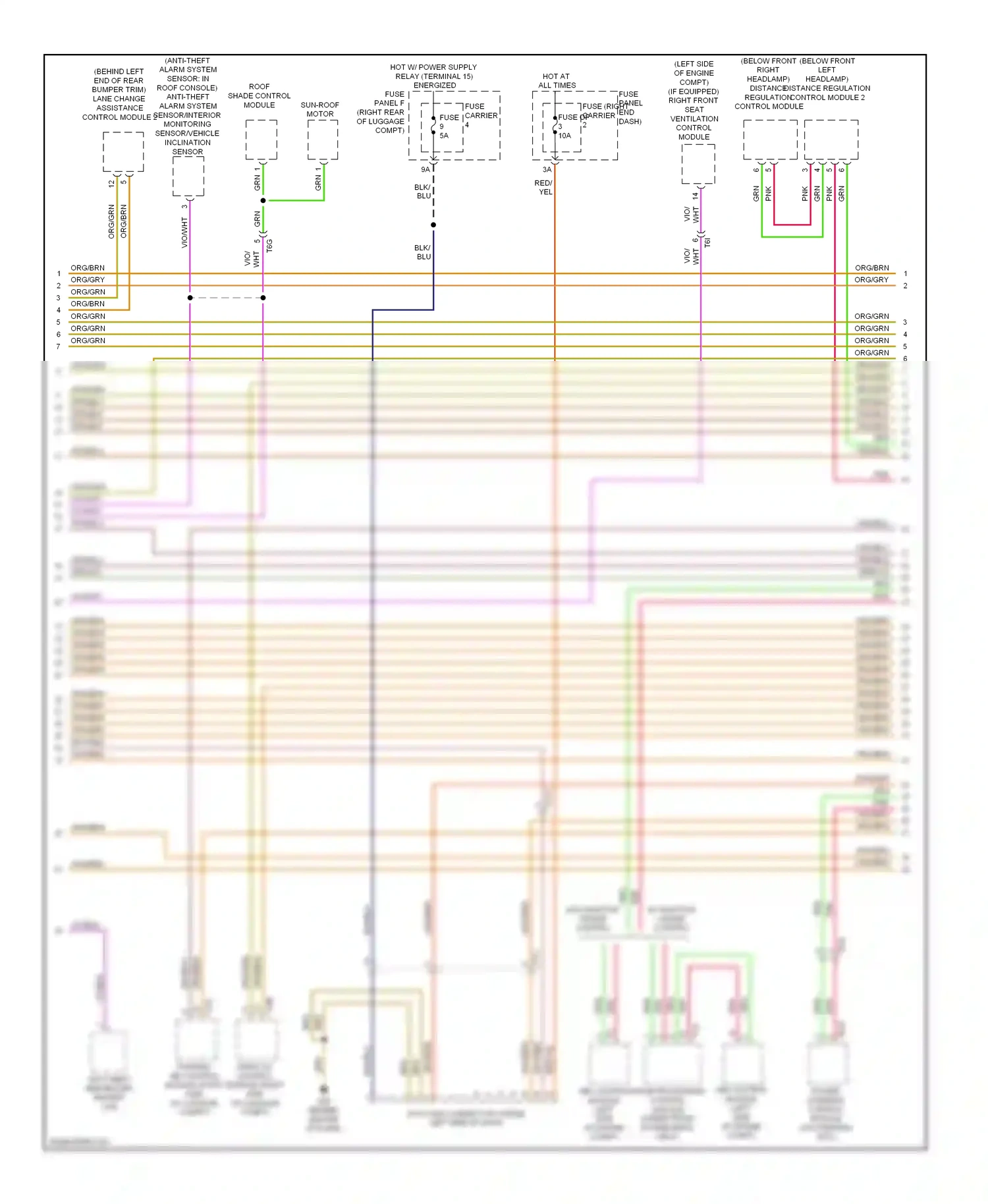 Audi A6 C7 (2011-2014) image processing control module (under front passenger's seat) wiring diagram  (1 of 1)