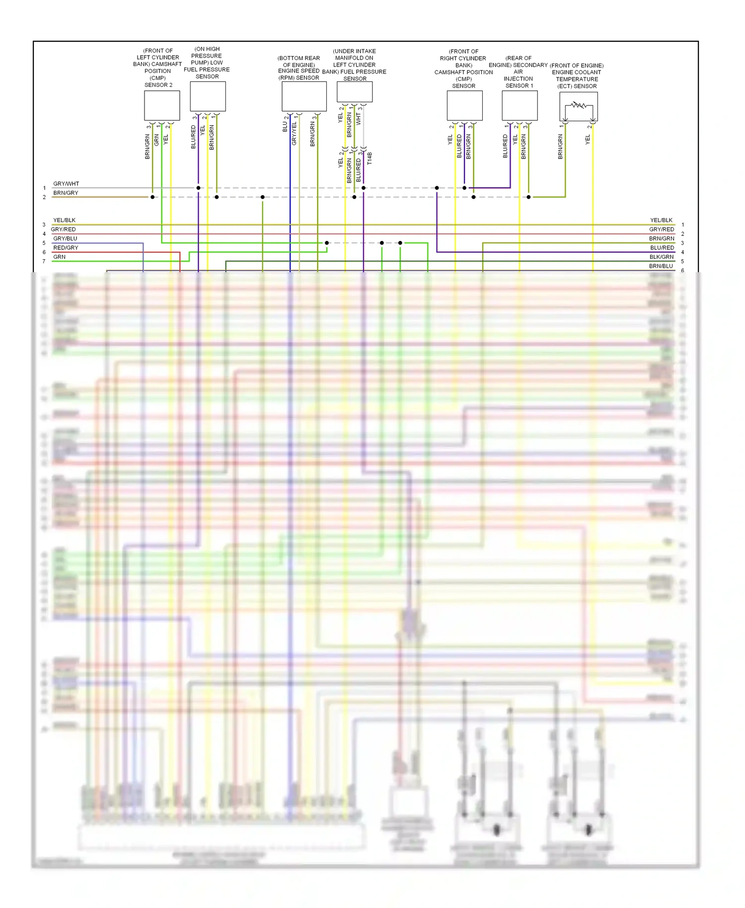 Audi A6 C7 (2011-2014) intake manifold runner position sensor (left front of engine) wiring diagram  (1 of 1)