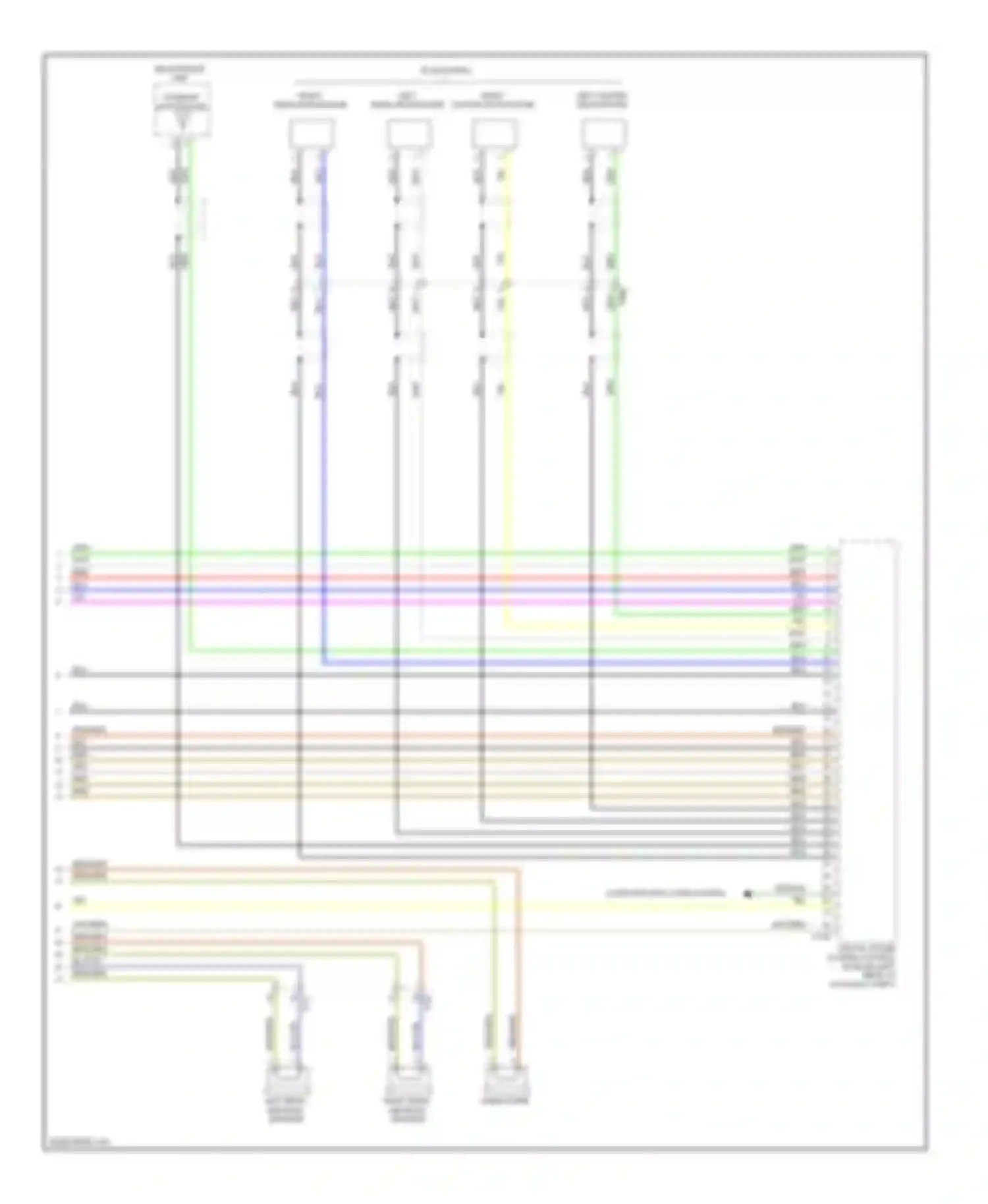Wiring diagram left center microphone for Audi A6 C7 (2011-2014) (1 of 2)