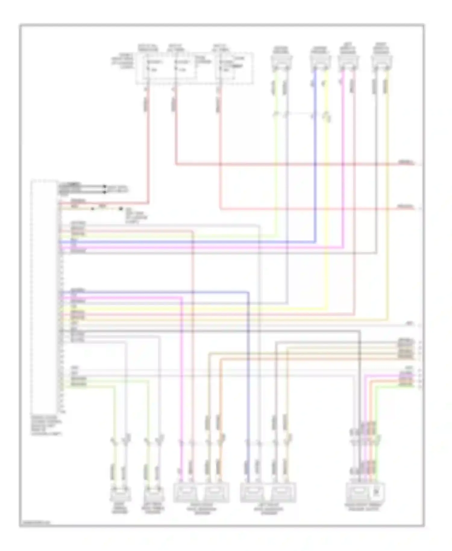 Wiring diagram right front bass, midrange speaker for Audi A6 C7 (2011-2014)