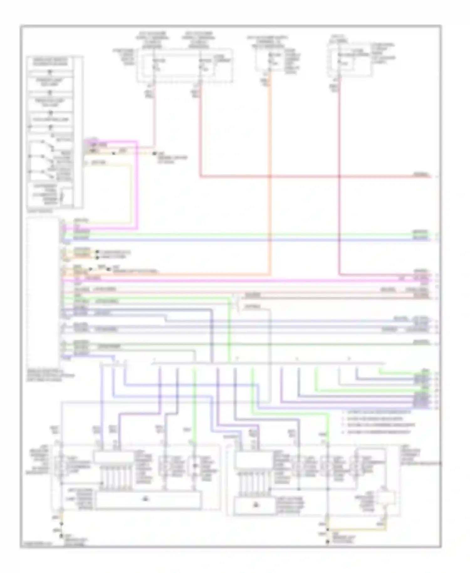 Wiring diagram left headlamp for Audi A6 C7 (2011-2014) (1 of 2)
