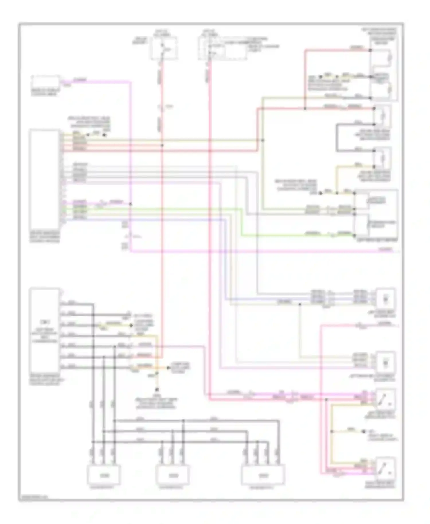 Wiring diagram (below rear seat, near data bus on board for Audi A6 C7 (2011-2014)