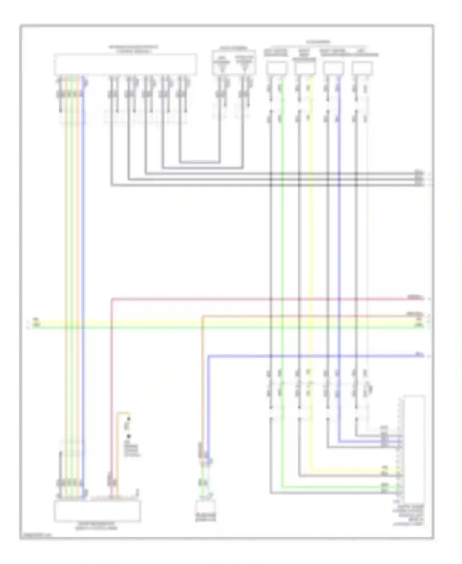 Wiring diagram left rear microphone for Audi A6 C7 (2011-2014) (2 of 2)