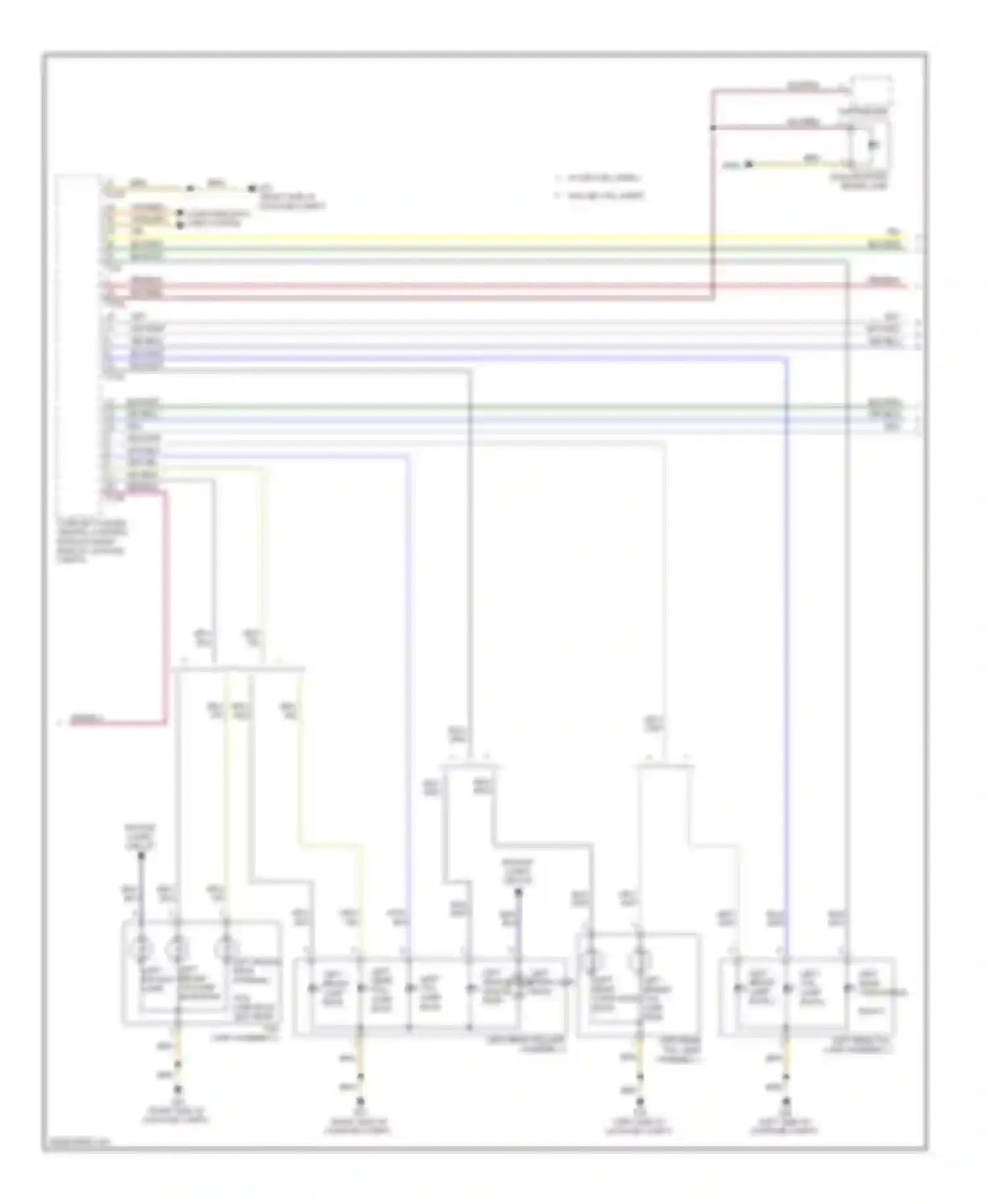 Wiring diagram left rear turn signal for Audi A6 C7 (2011-2014) (1 of 1)