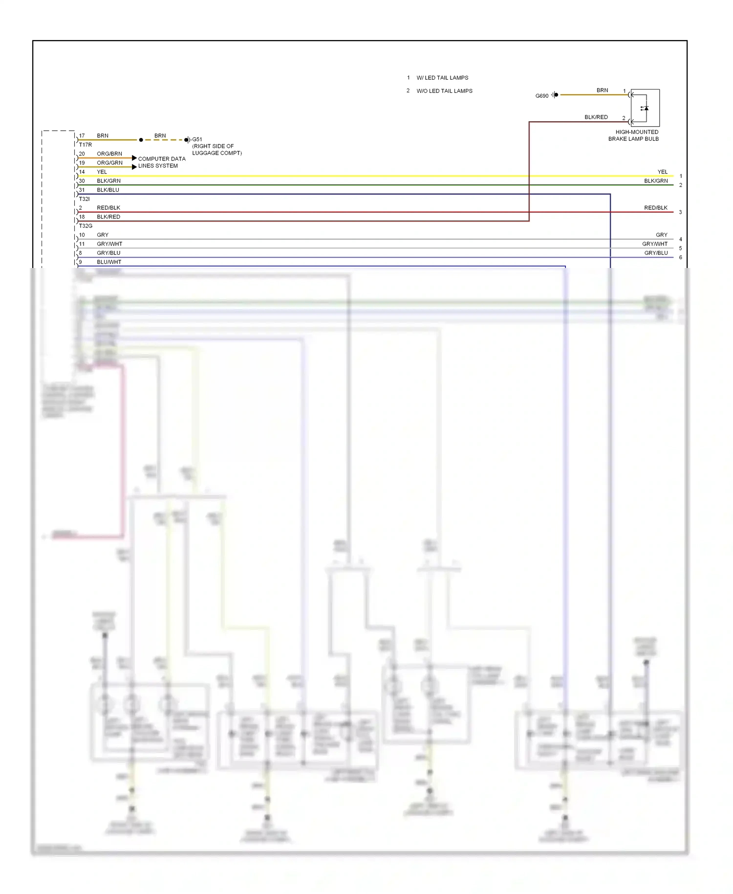 Audi A6 C7 (2011-2014) left wiring diagram  (1 of 3)