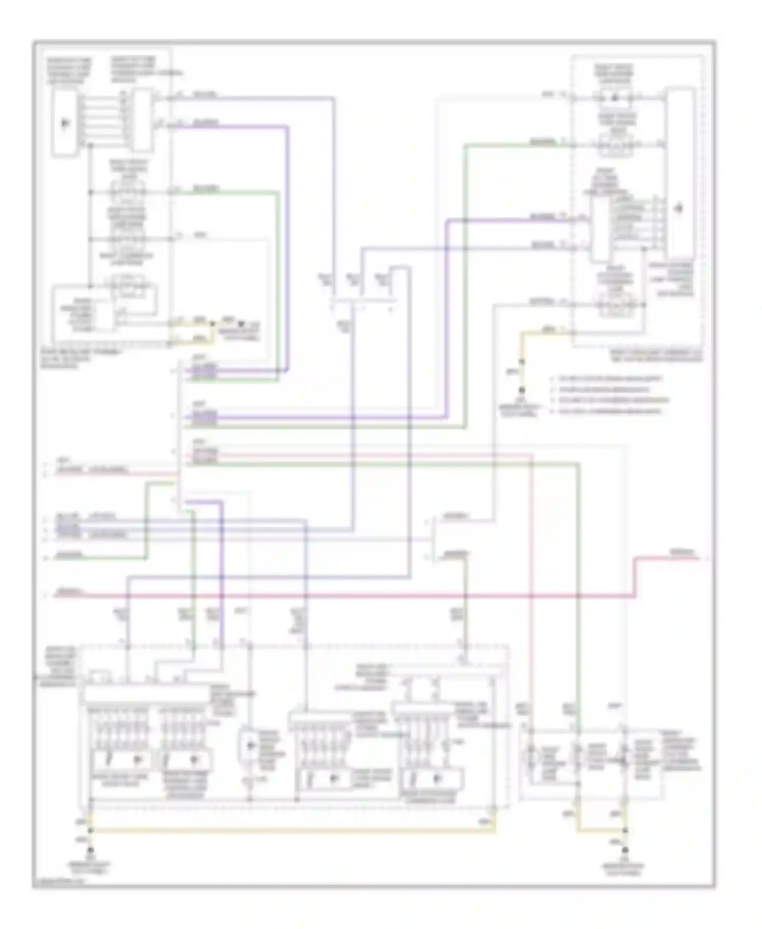 Wiring diagram right front turn signal bulb for Audi A6 C7 (2011-2014)