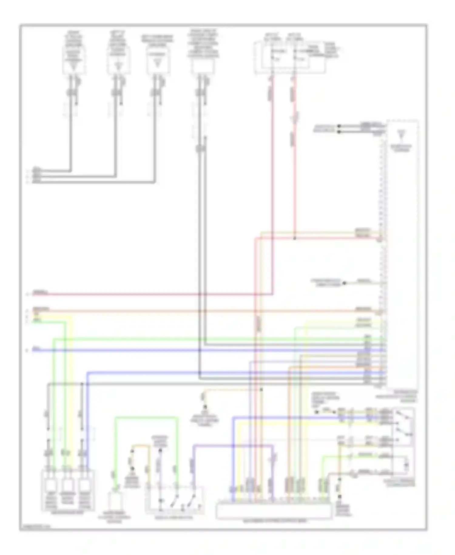 Wiring diagram display opening/ closing motor for Audi A6 C7 (2011-2014)