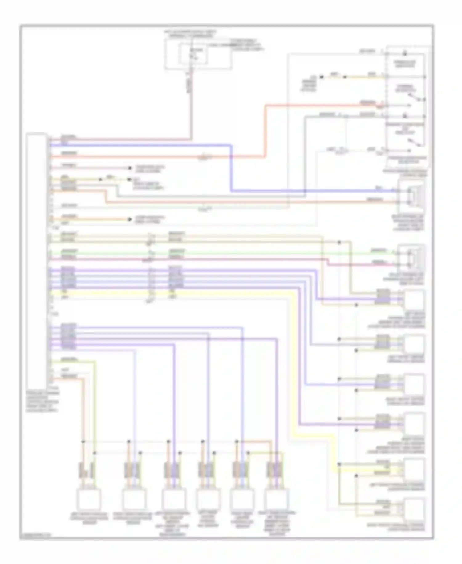 Wiring diagram right rear center parking aid sensor for Audi A6 C7 (2011-2014) (1 of 1)