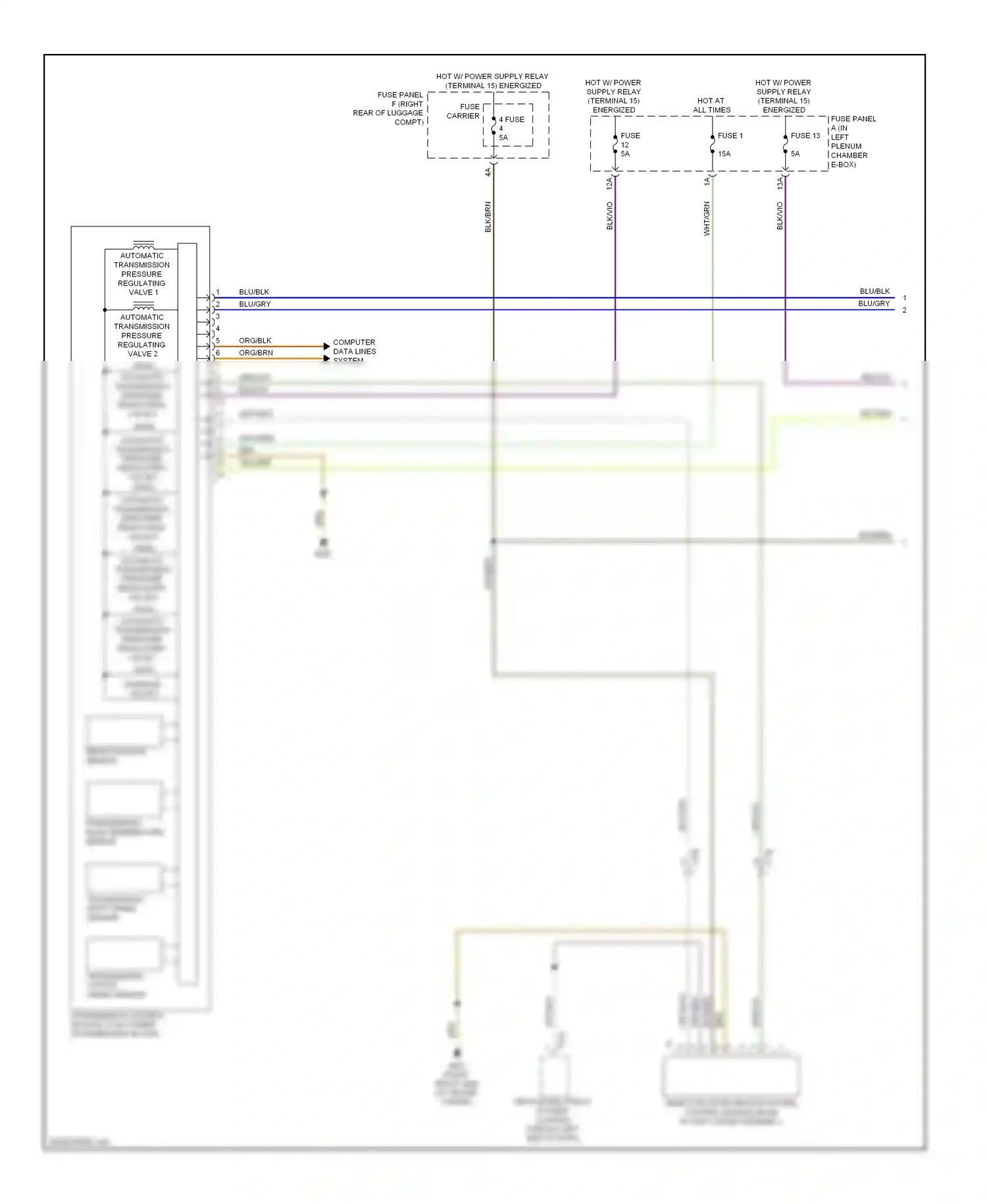 Audi A6 C7 (2011-2014) selector lever sensor system control module (base of shift lever assembly) wiring diagram  (1 of 5)