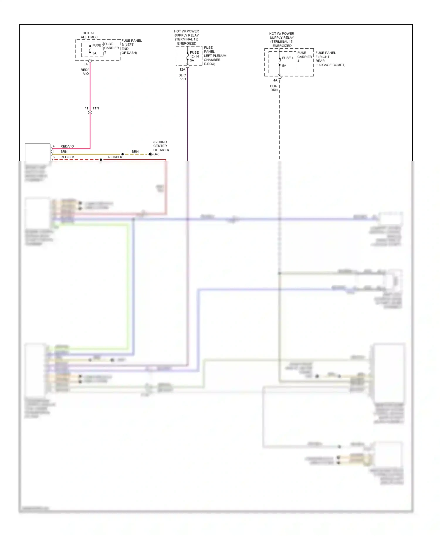 Audi A6 C7 (2011-2014) vehicle electrical system control module (left end of dash ) wiring diagram  (25 of 28)