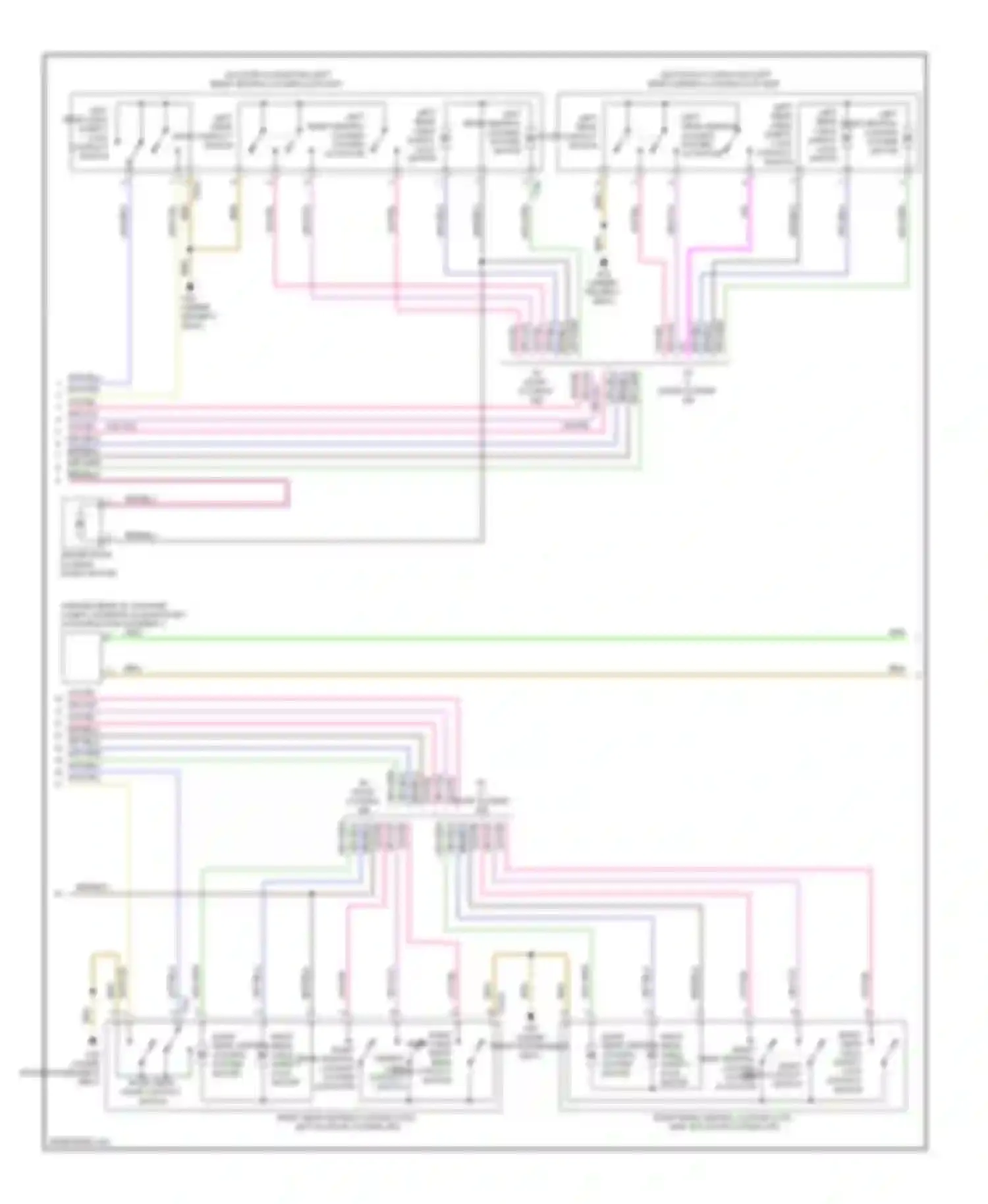 Wiring diagram left rear central locking system motor for Audi A6 C7 (2011-2014)
