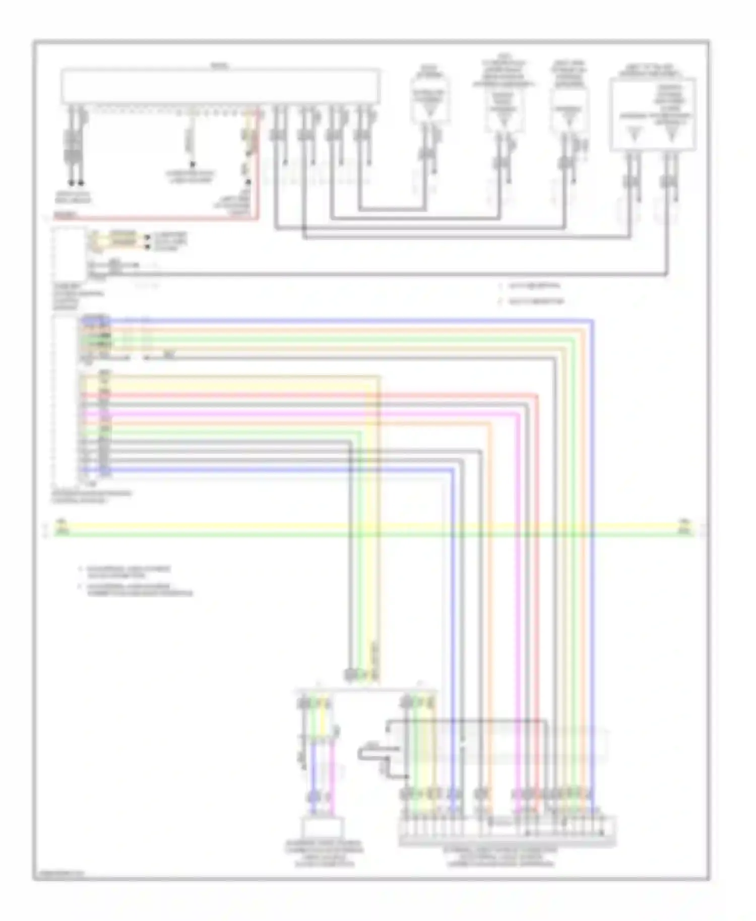 Wiring diagram most data bus circuit for Audi A6 C7 (2011-2014)