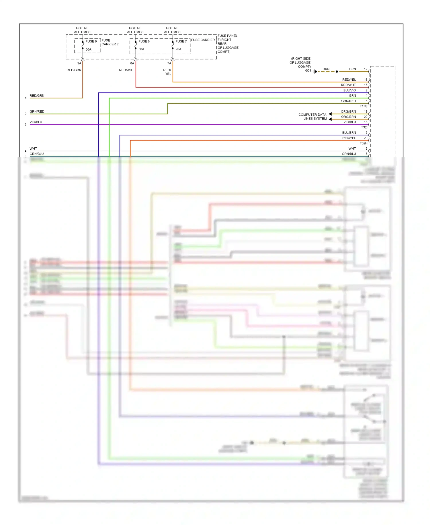 Audi A6 C7 (2011-2014) wagon wiring diagram  (3 of 3)