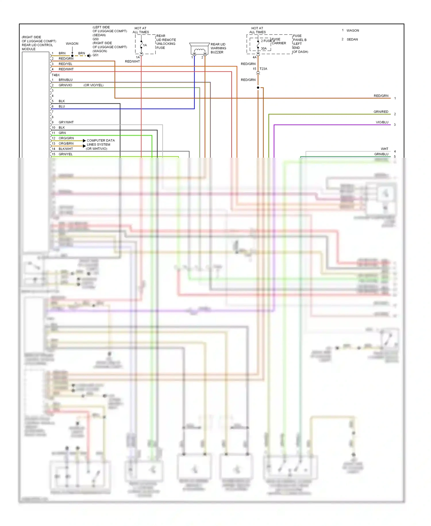 Audi A6 C7 (2011-2014) wagon wiring diagram  (2 of 3)