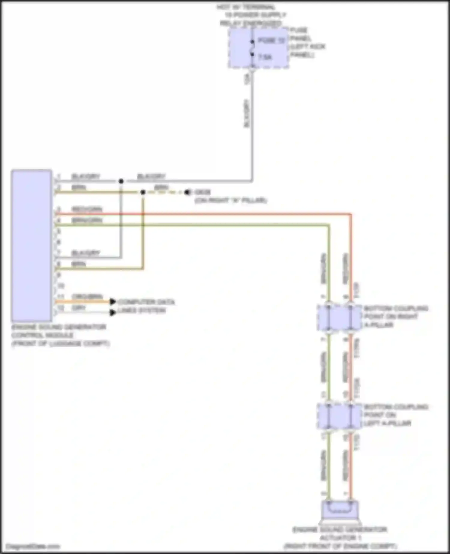 Wiring diagram fuse panel e for Audi A6 C8 facelift (2022-2024) (11 of 21)