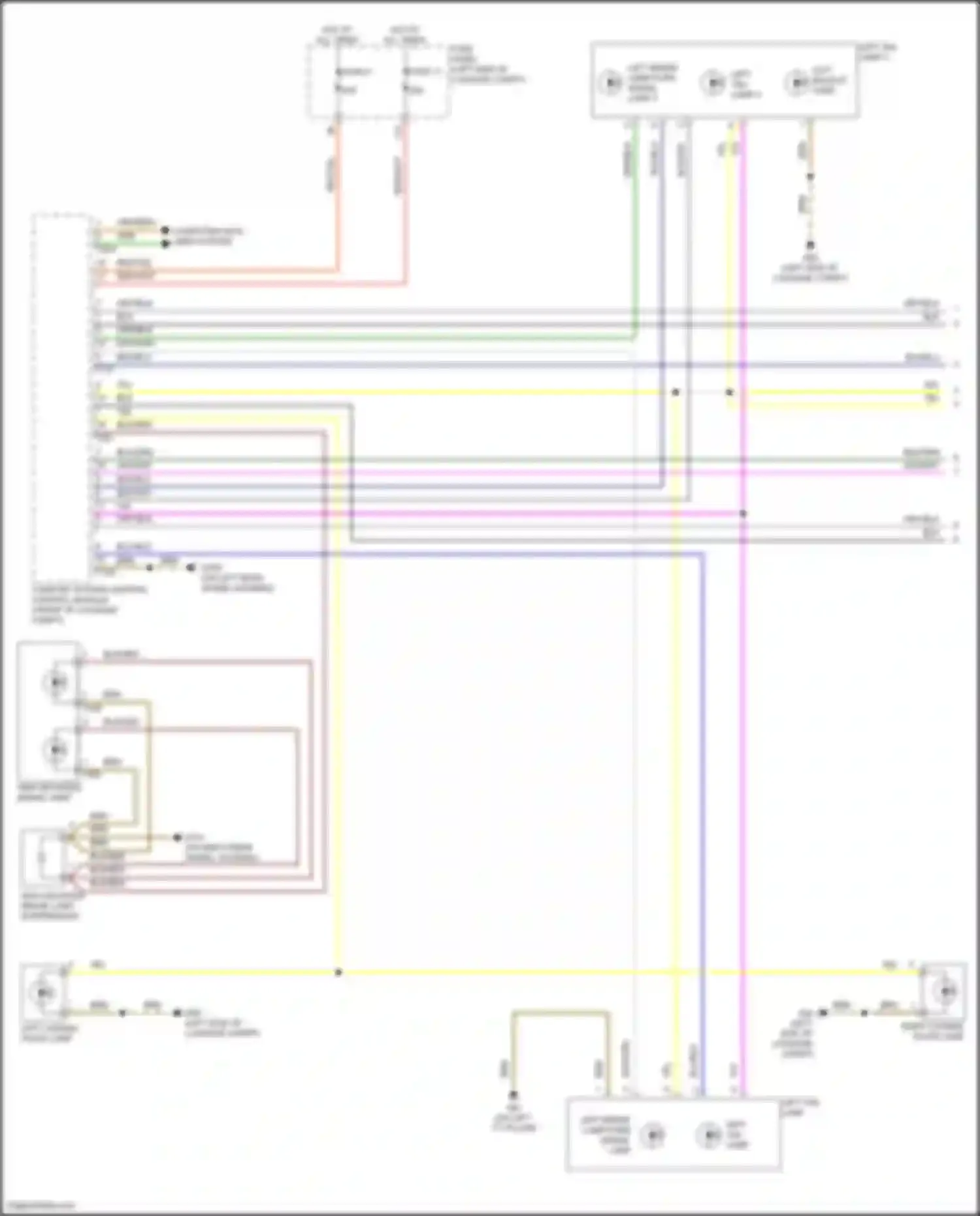 Wiring diagram left license plate lamp for Audi A6 C8 facelift (2022-2024) (2 of 4)