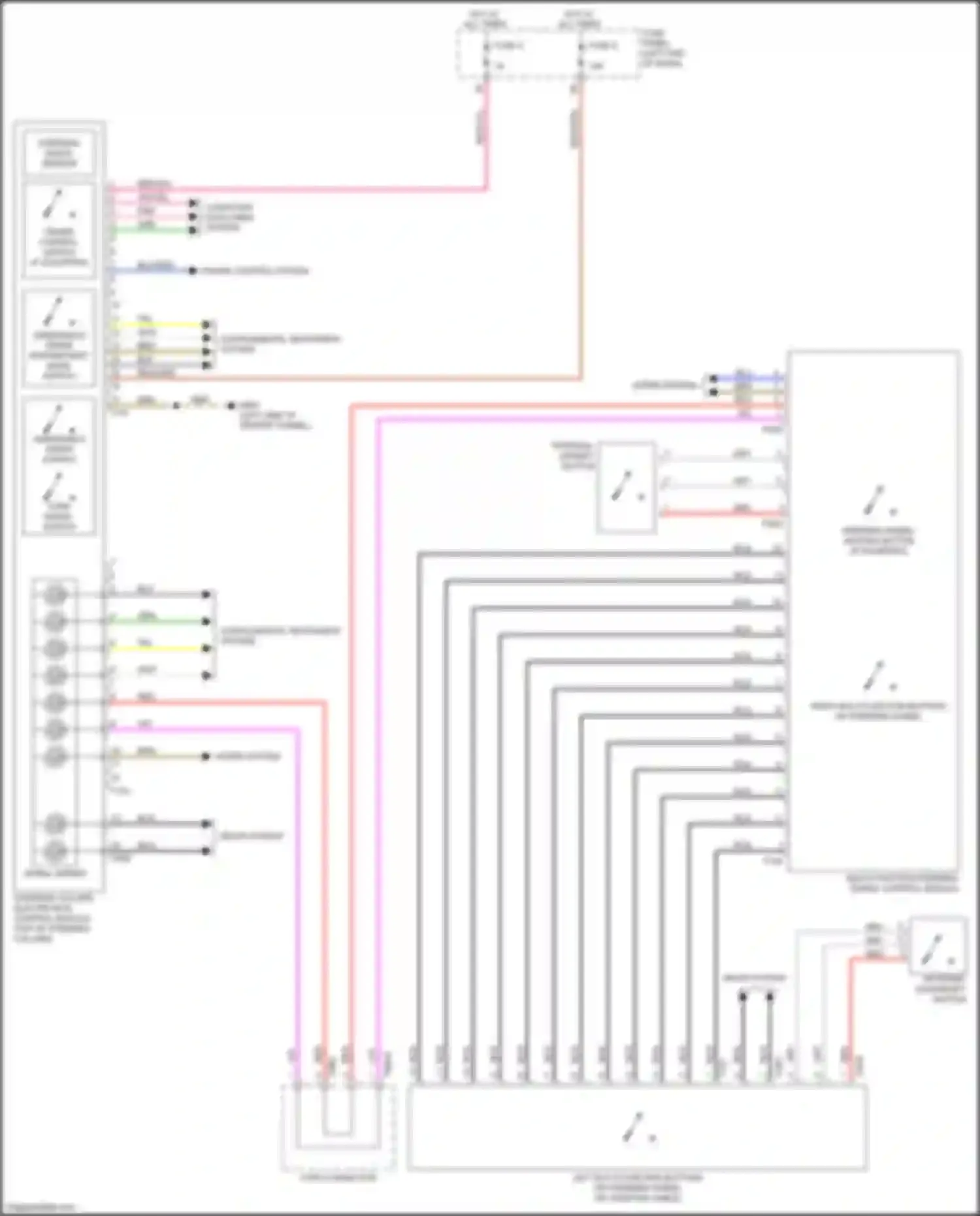 A6 Audi C8 (2018-2023): Steering column electronic systems control module circuit