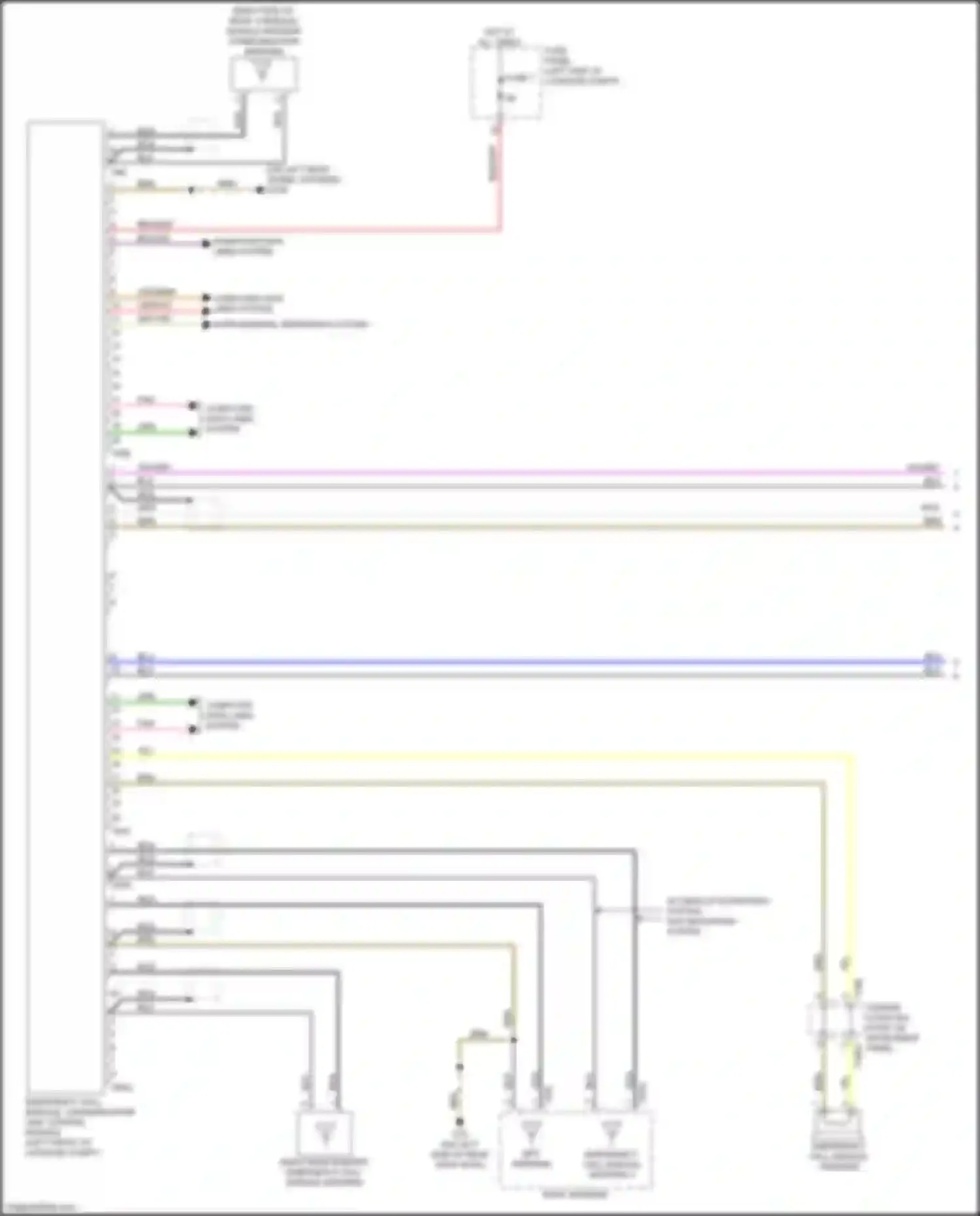 A6 Audi C8 (2018-2023): Emergency call circuit, w/ connect plus (1 of 2)