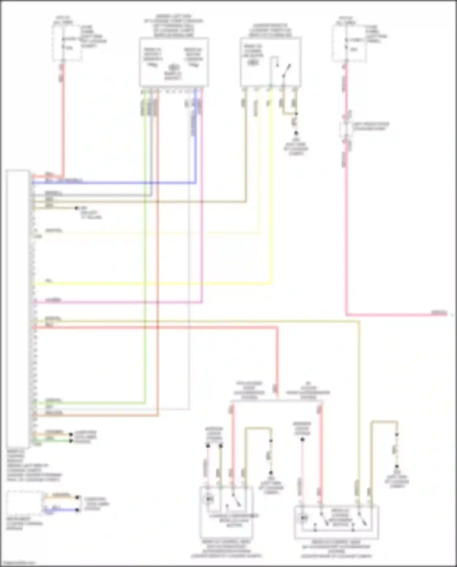 A6 Audi C8 (2018-2023): Trunk & fuel door release circuit (1 of 2)