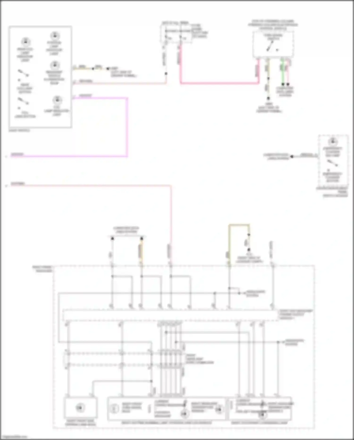 Wiring diagram right front side marker lamp bulb for Audi A6 C8 (2018-2023)