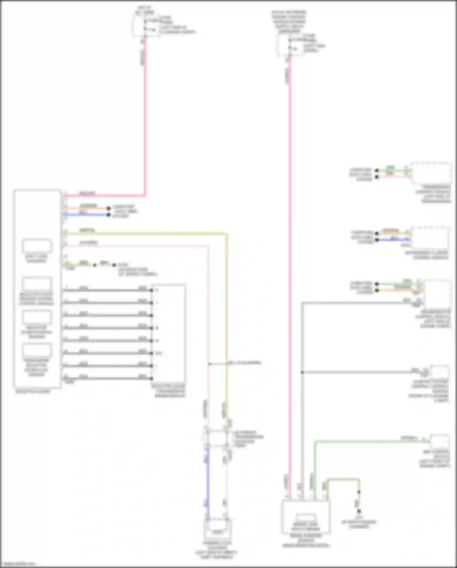 Wiring diagram comfort system central control module for Audi A6 C8 (2018-2023) (9 of 29)
