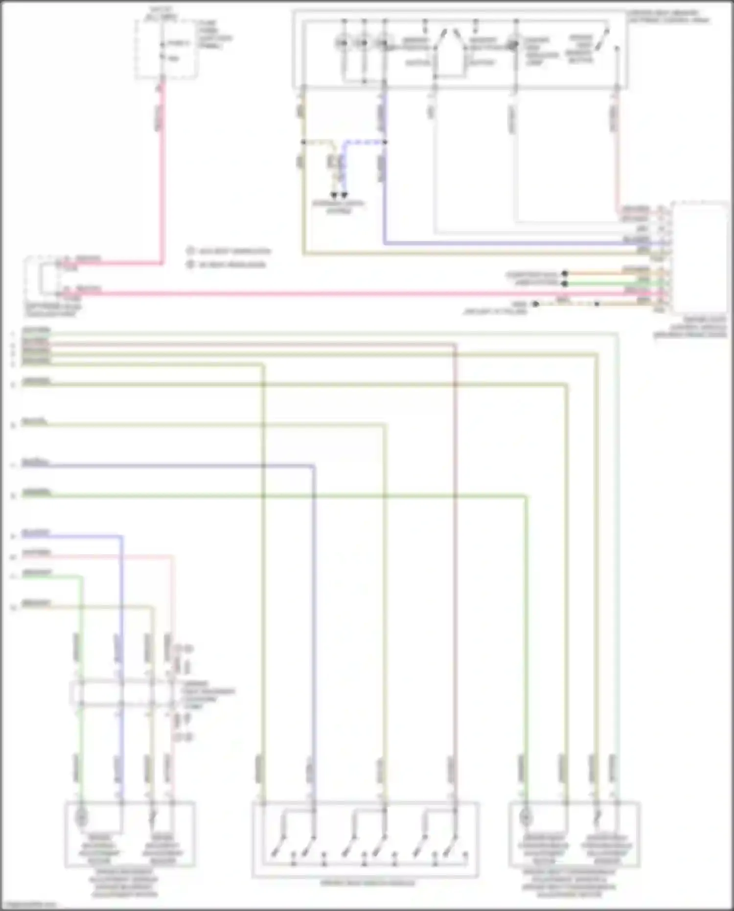 Wiring diagram driver backrest adjustment motor for Audi A6 C8 (2018-2023) (1 of 2)