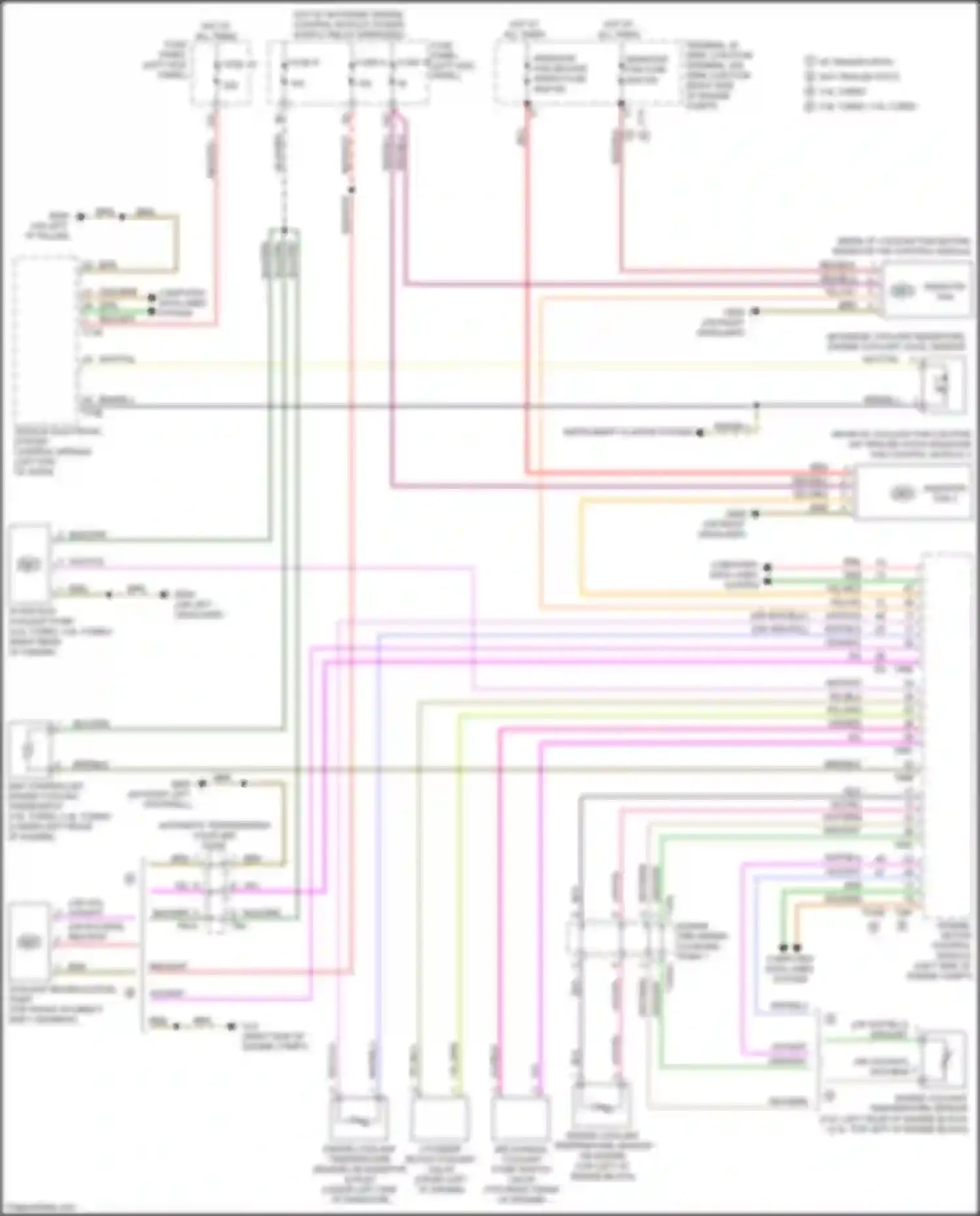 Wiring diagram engine coolant temperature sensor on radiator outlet for Audi A6 C8 (2018-2023) (2 of 3)