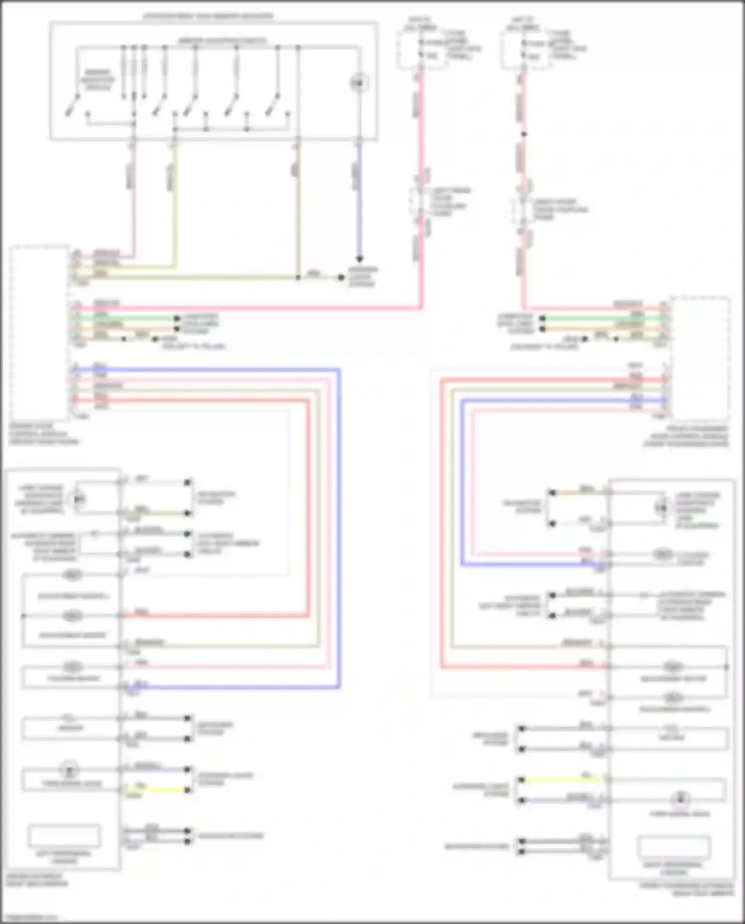 Wiring diagram front passenger door control module for Audi A6 C8 (2018-2023) (17 of 18)