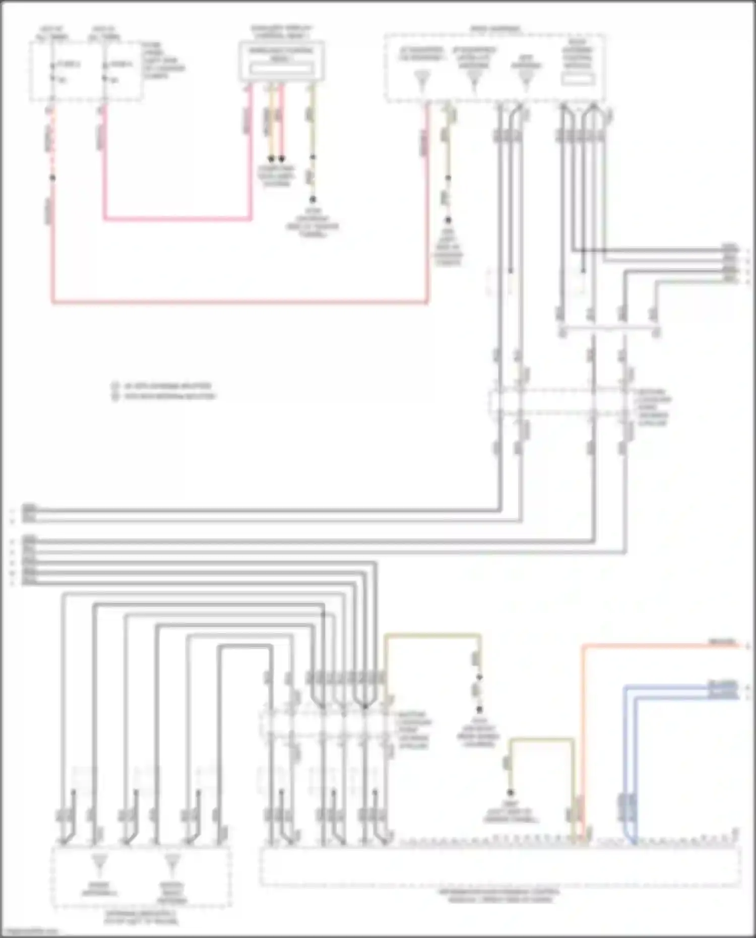 Wiring diagram coupling point in the left rear door for Audi A6 C8 (2018-2023)