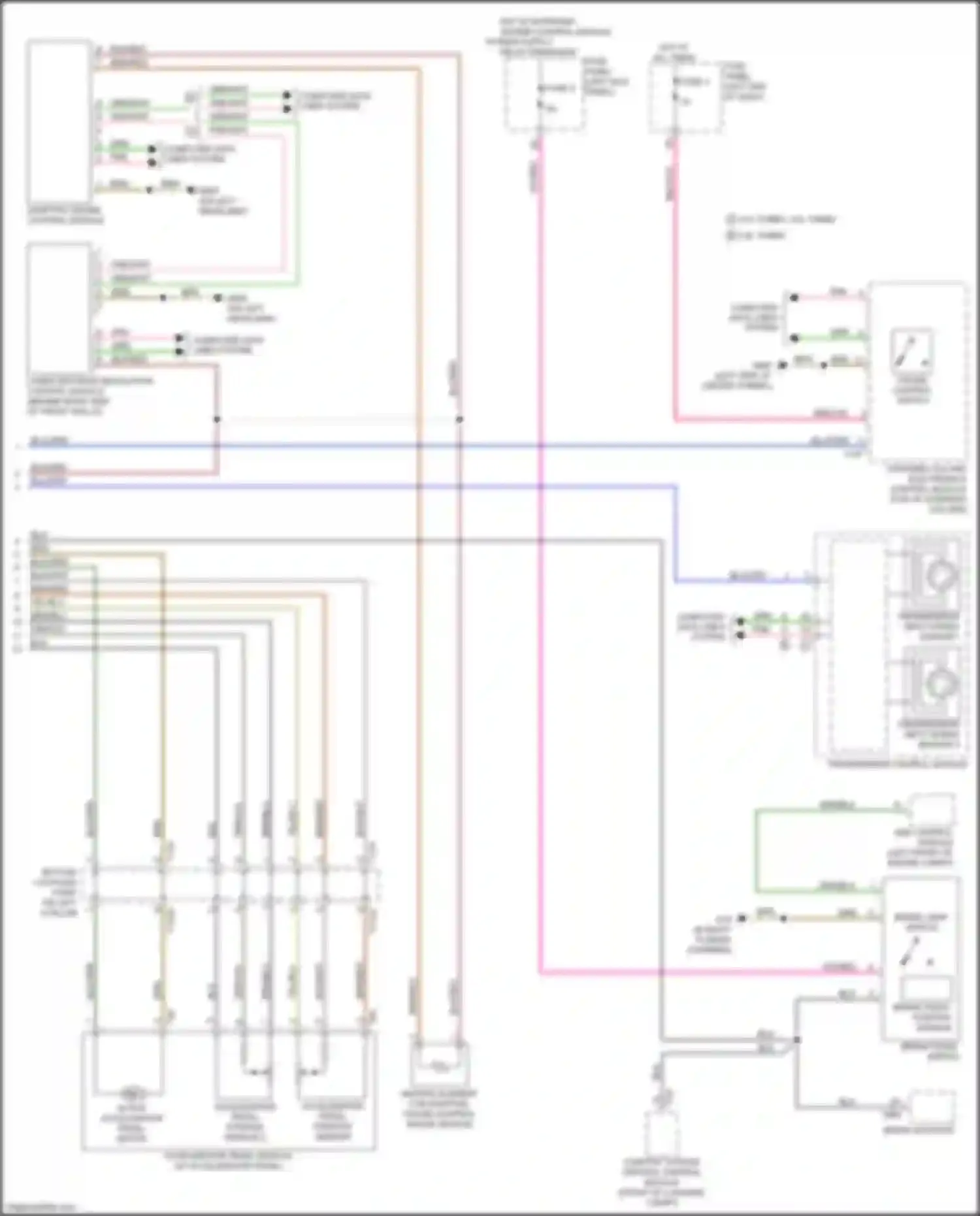 Wiring diagram bottom coupling point on left a-pillar for Audi A6 C8 (2018-2023)