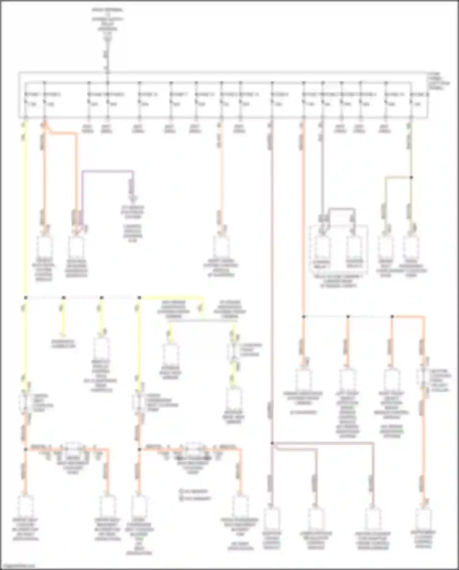Wiring diagram heating element for adaptive cruise control radar sensor for Audi A6 C8 (2018-2023) (2 of 2)