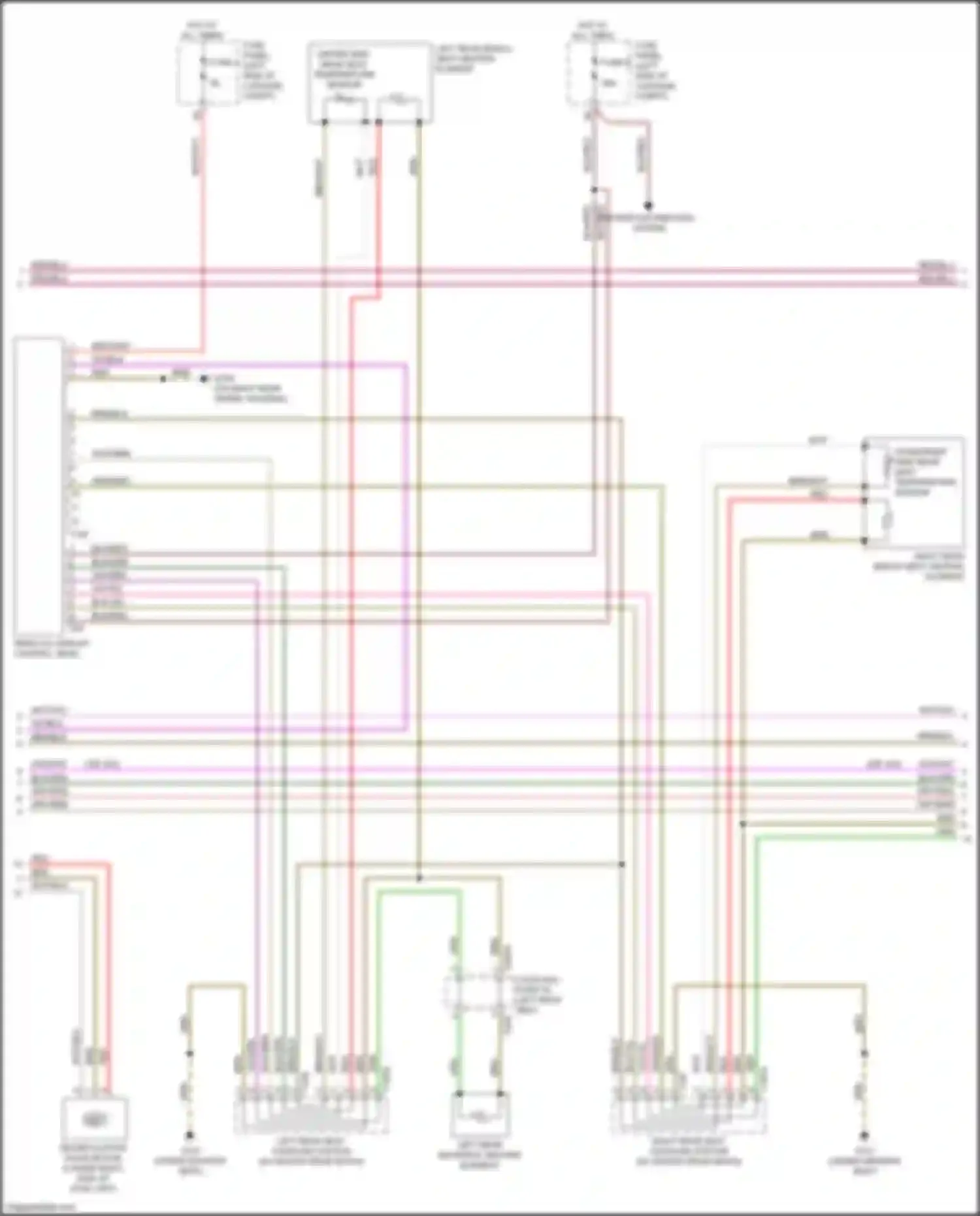 Wiring diagram rear a/c display control head for Audi A6 C8 (2018-2023)