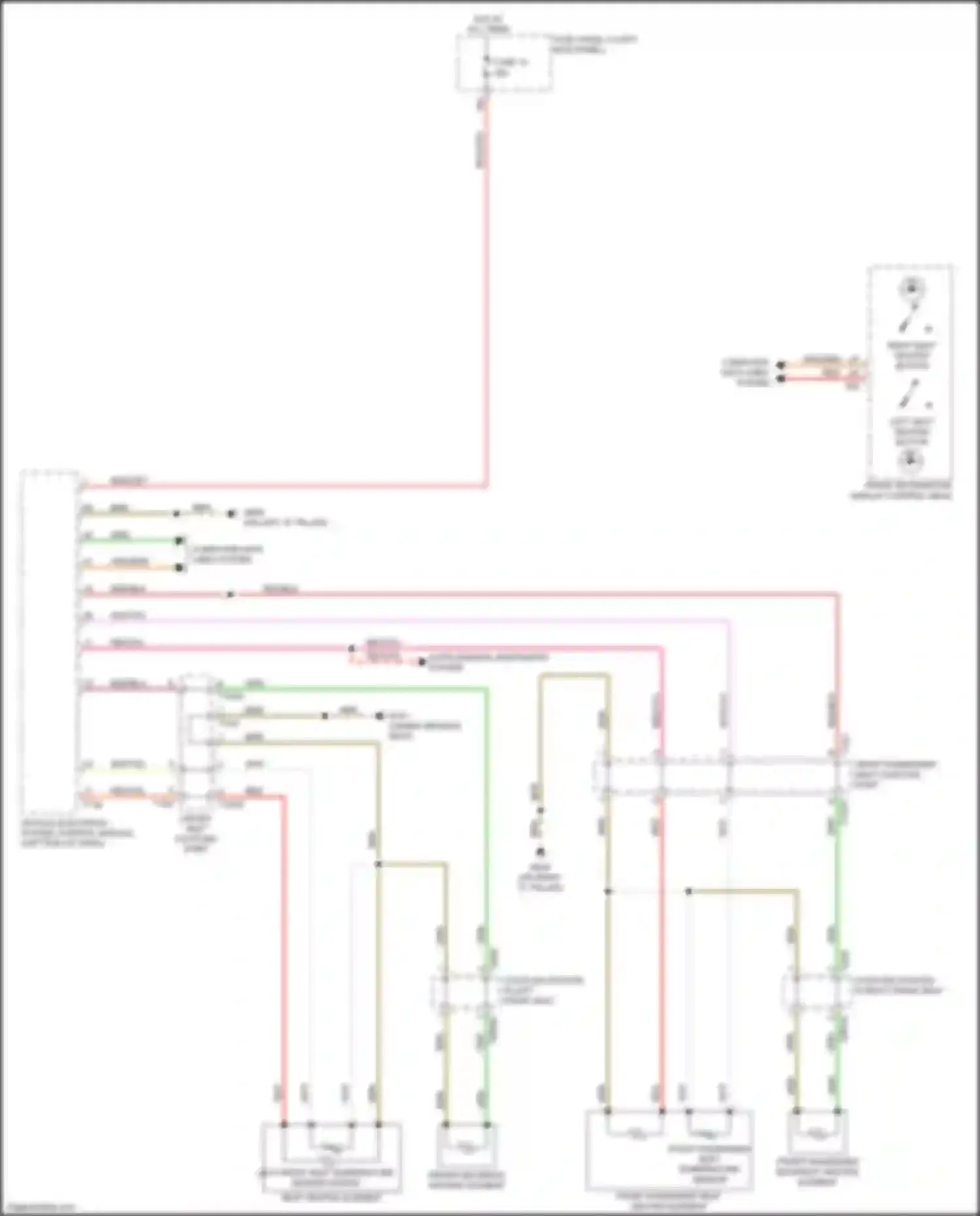 Wiring diagram left seat heating button for Audi A6 C8 (2018-2023)