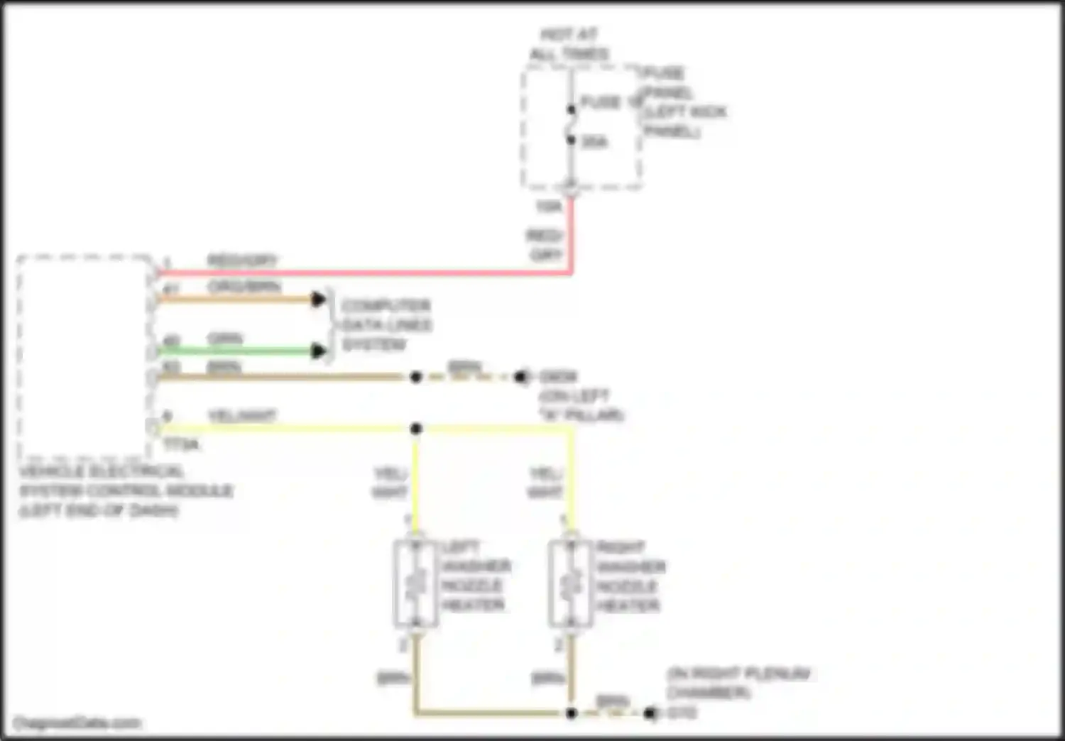 Wiring diagram fuse panel d for Audi A6 C8 (2018-2023)