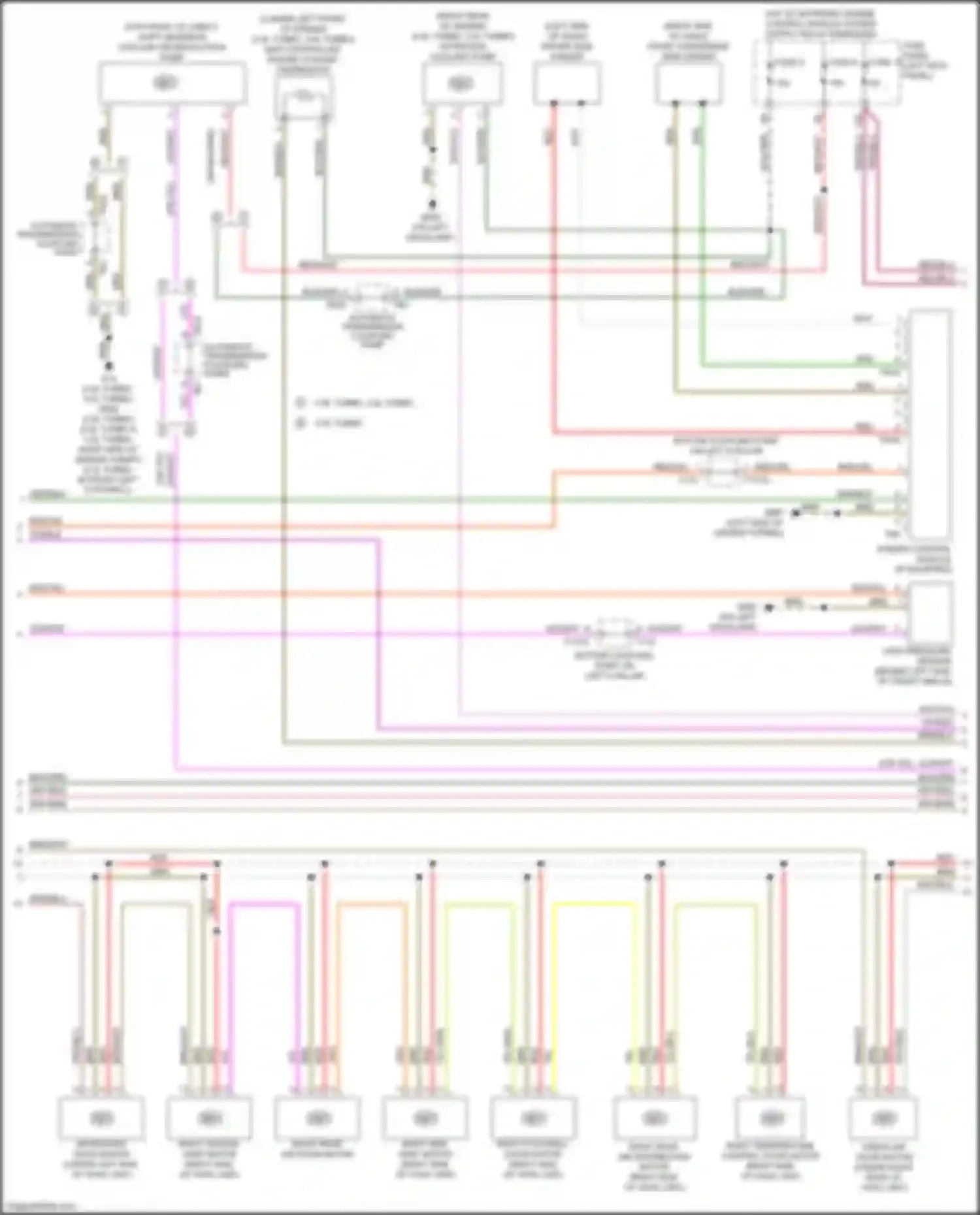Wiring diagram map controlled engine cooling thermostat for Audi A6 C8 (2018-2023)