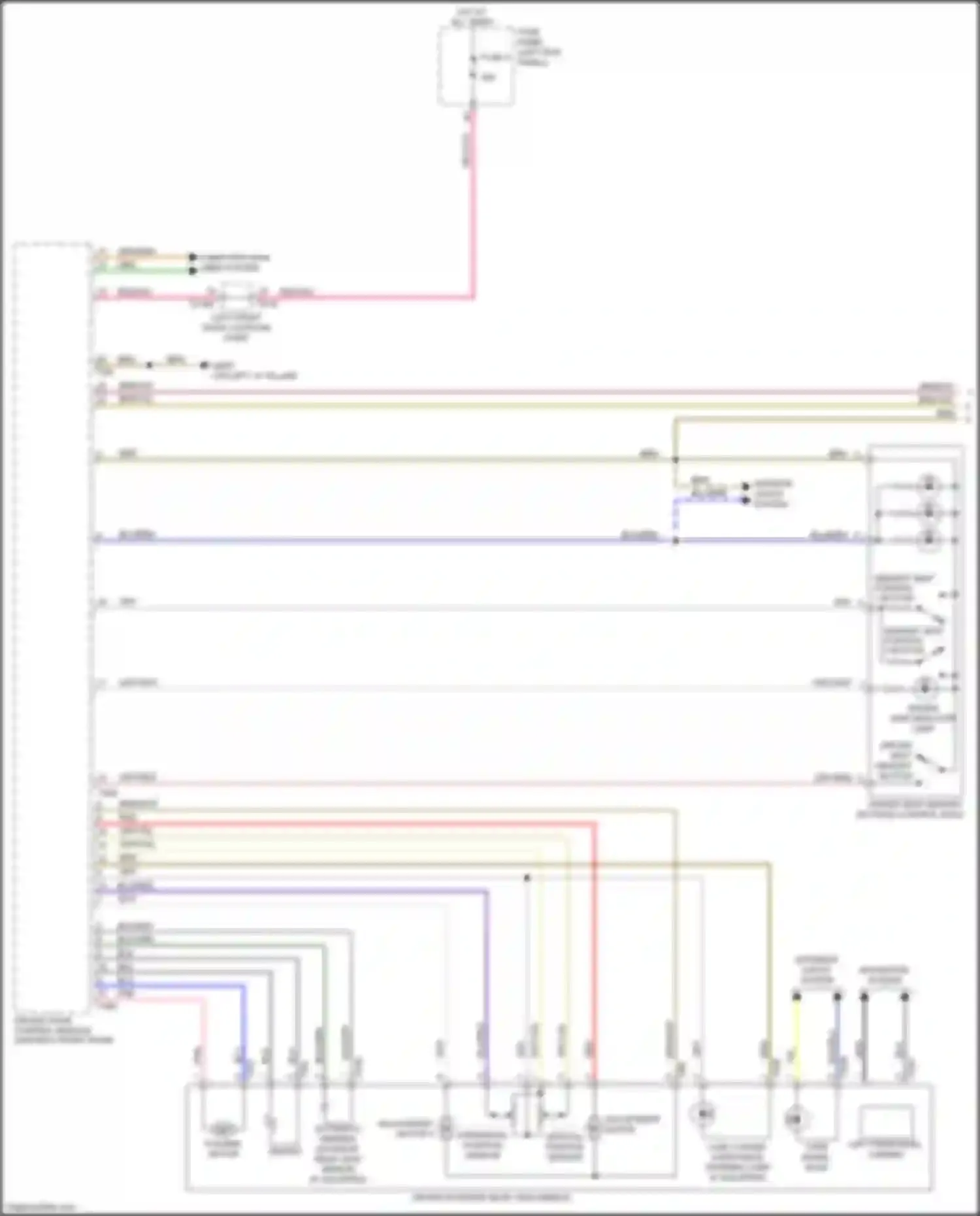 Wiring diagram lane change assistance warning lamp for Audi A6 C8 (2018-2023) (2 of 4)