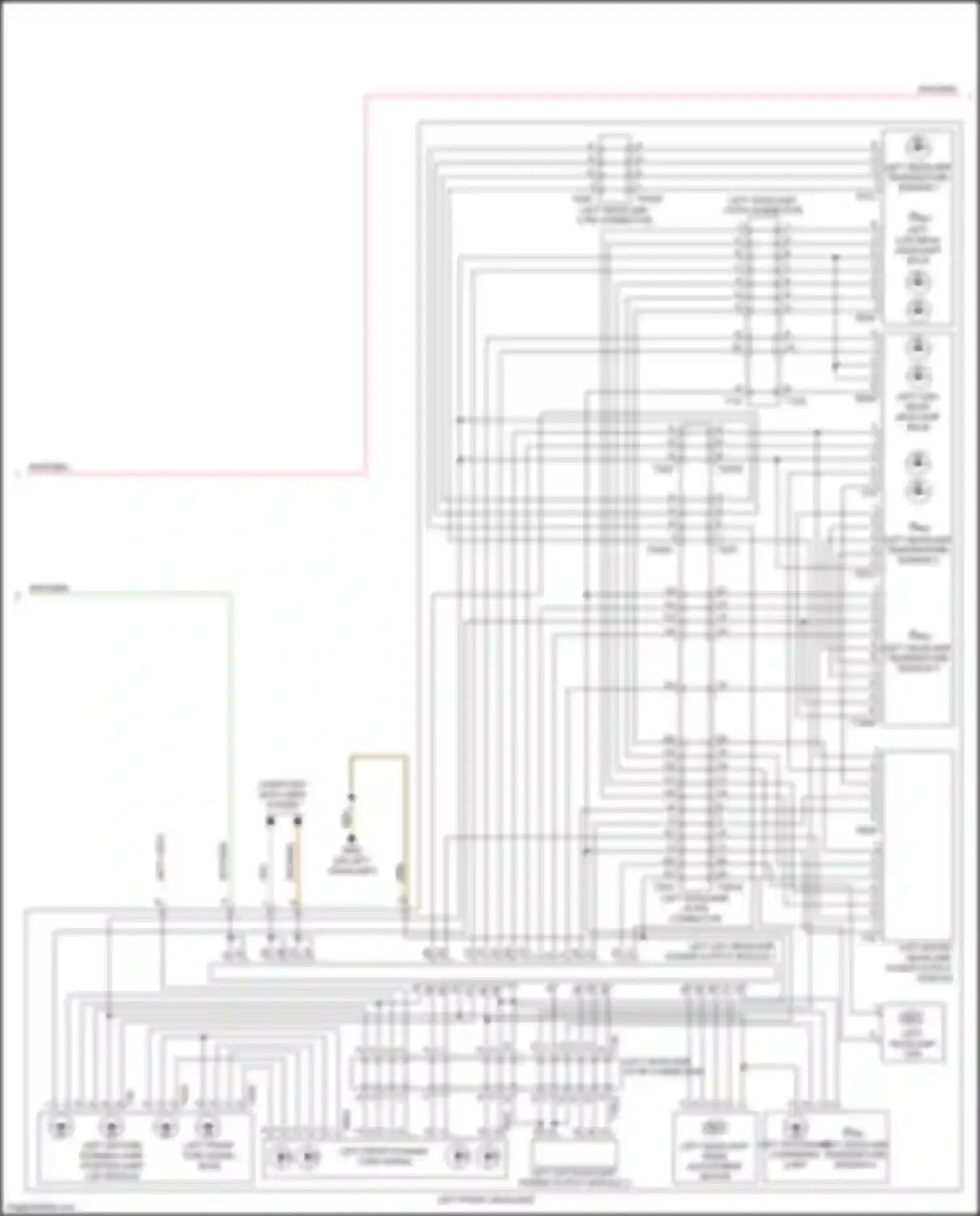 Wiring diagram left daytime running lamp, position lamp led module for Audi A6 C8 (2018-2023) (4 of 6)