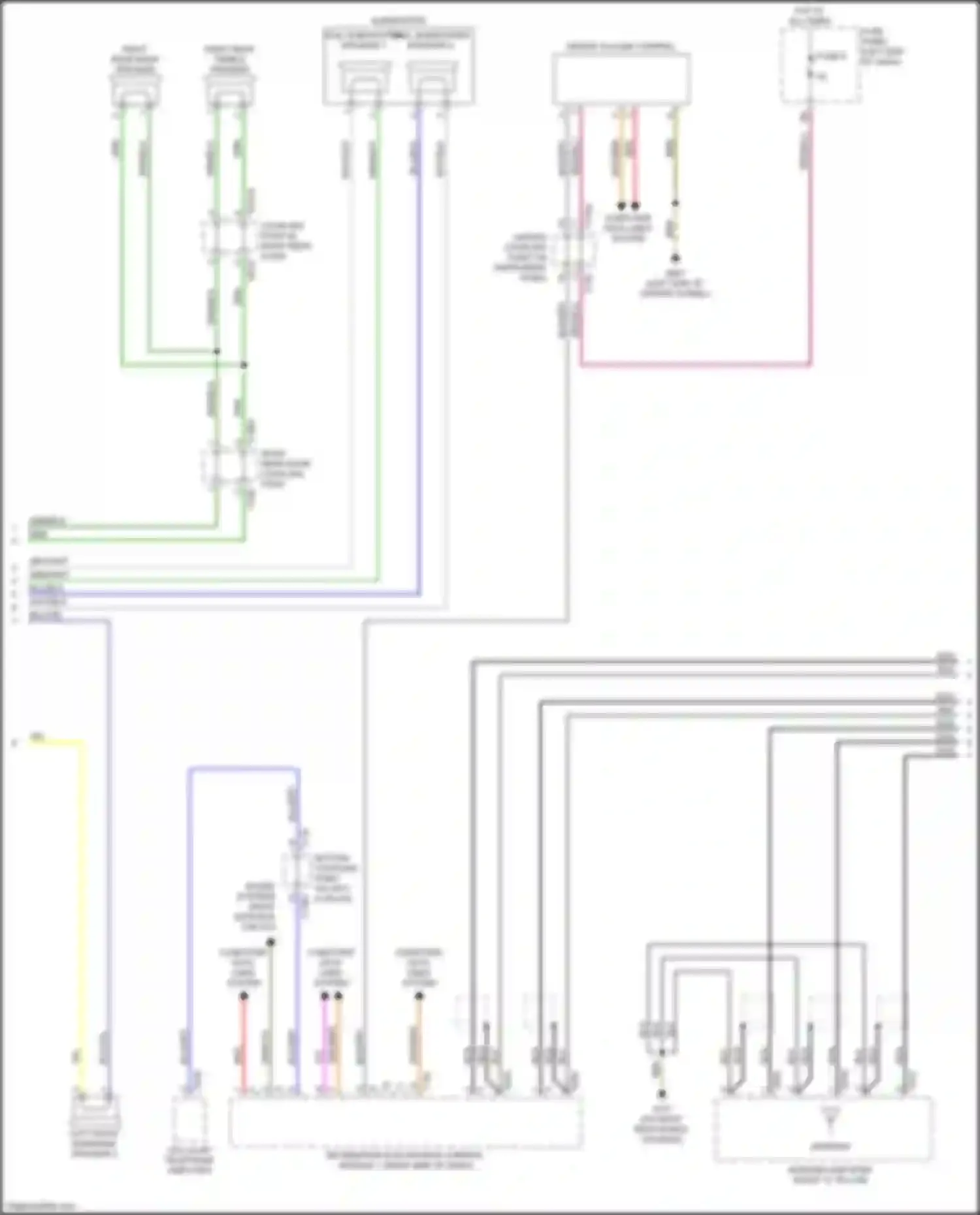 Wiring diagram left front midrange speaker 2 for Audi A6 C8 (2018-2023) (2 of 4)