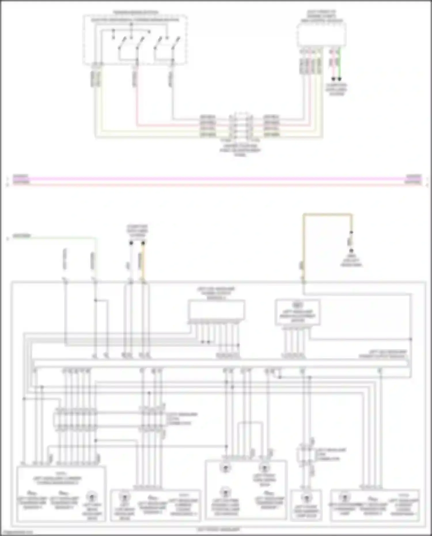 Wiring diagram left headlamp beam adjustment motor for Audi A6 C8 (2018-2023) (2 of 3)