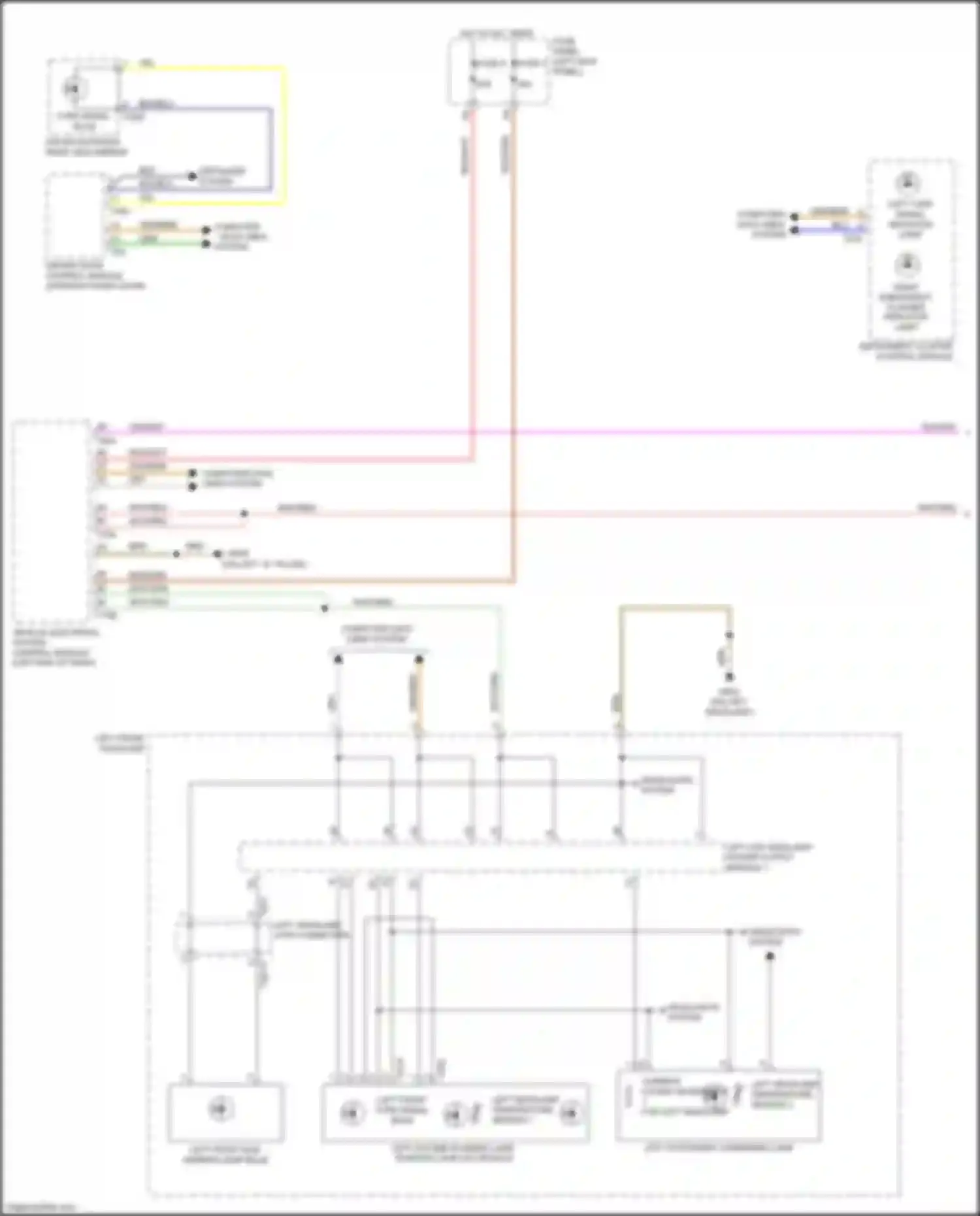 Wiring diagram left headlamp temperature sensor 2 for Audi A6 C8 (2018-2023) (1 of 4)