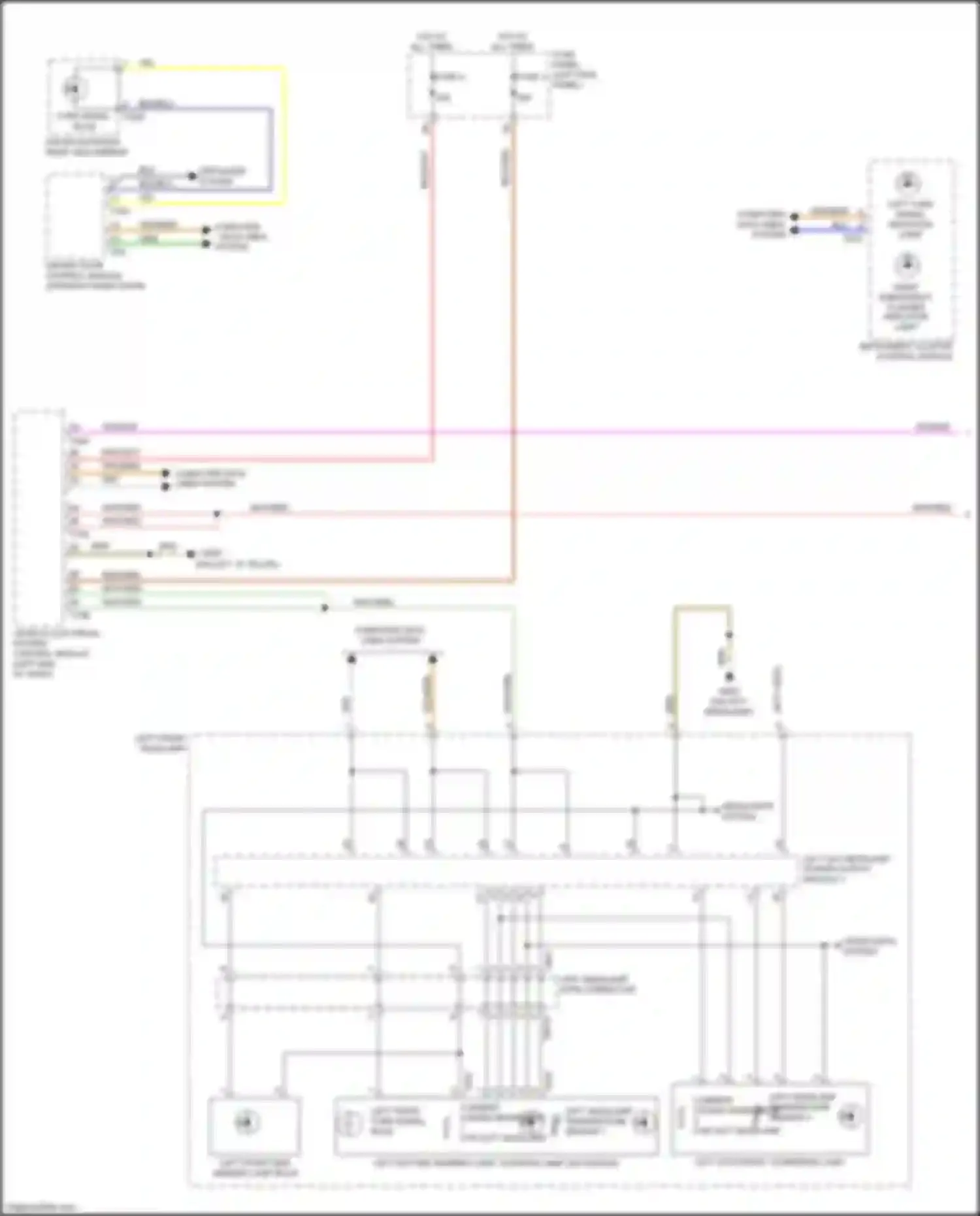 Wiring diagram left headlamp temperature sensor 3 for Audi A6 C8 (2018-2023) (1 of 4)