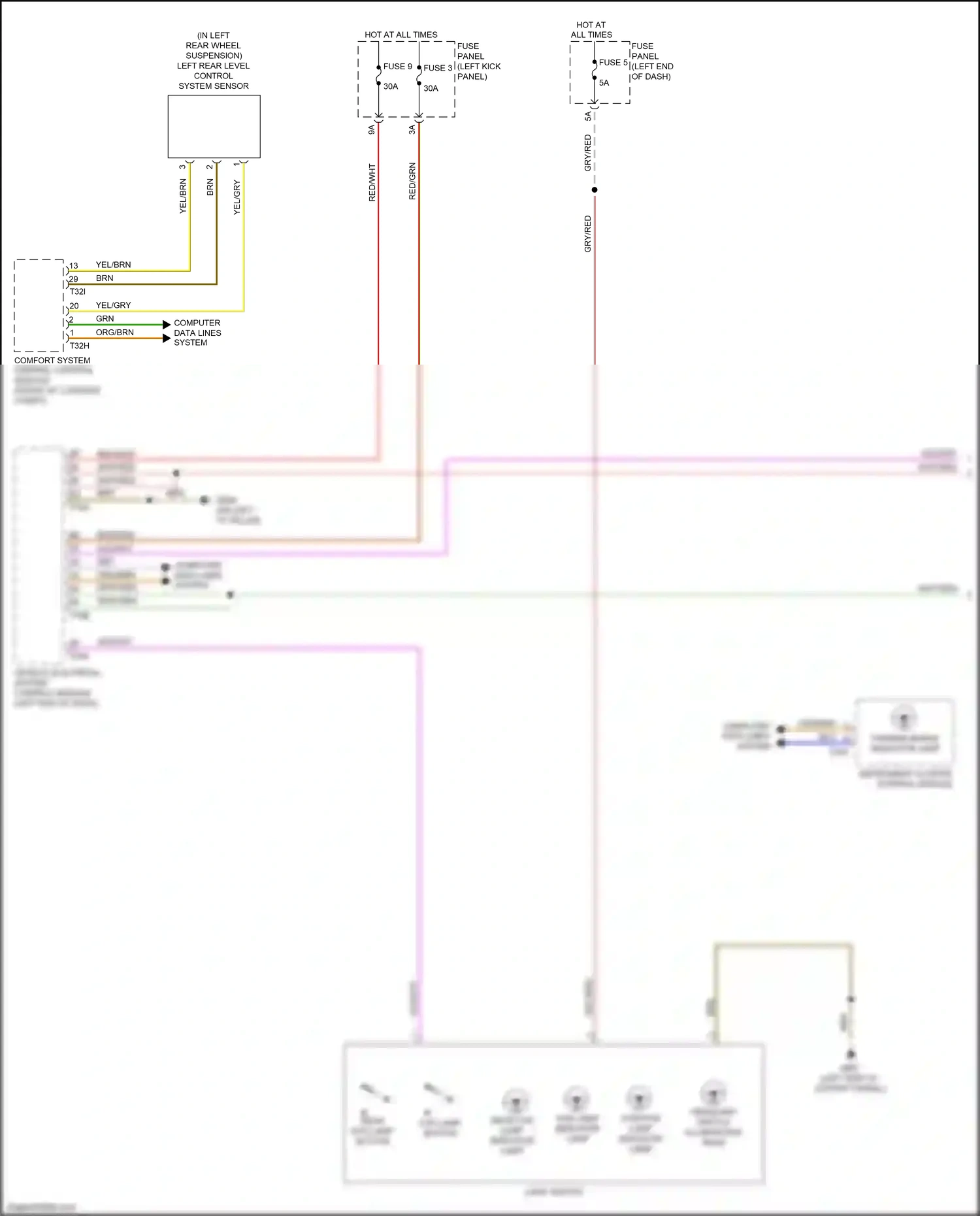 Audi A6 C8 (2018-2023) (left kick panel) wiring diagram  (47 of 95)