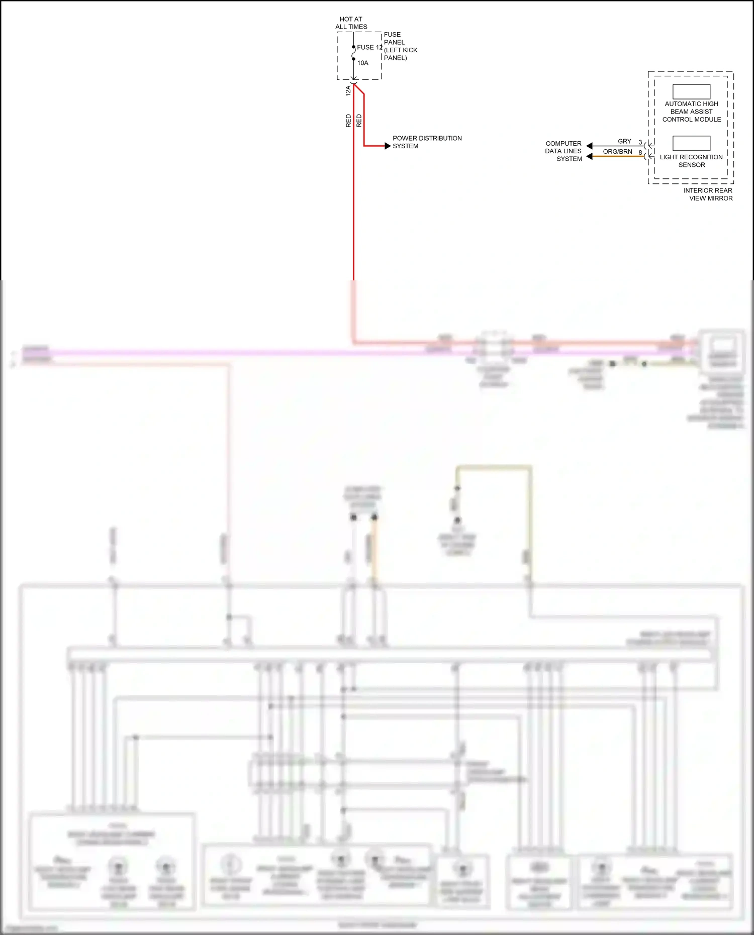 Audi A6 C8 (2018-2023) (left kick panel) wiring diagram  (48 of 95)