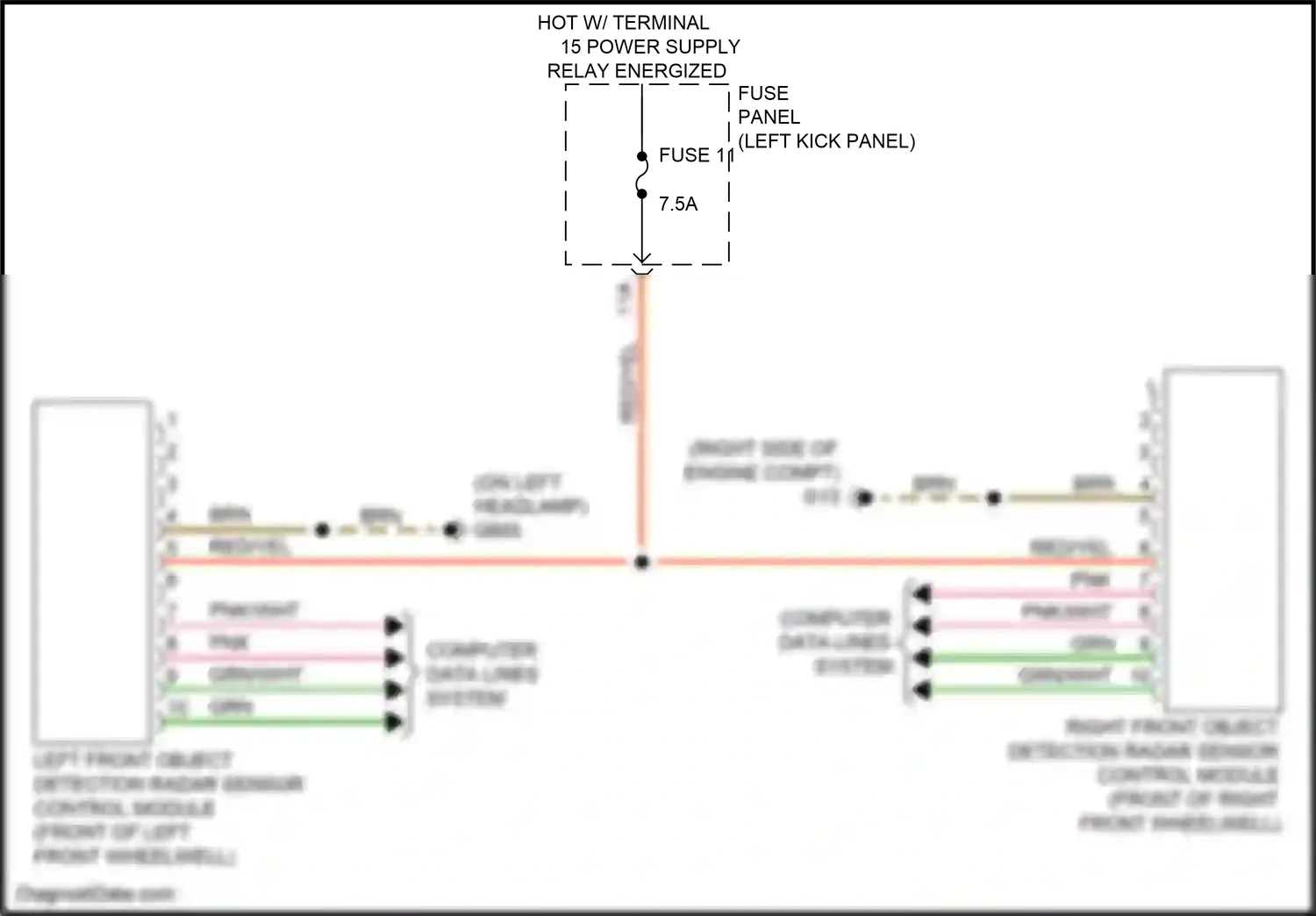 Audi A6 C8 (2018-2023) (left kick panel) wiring diagram  (16 of 95)