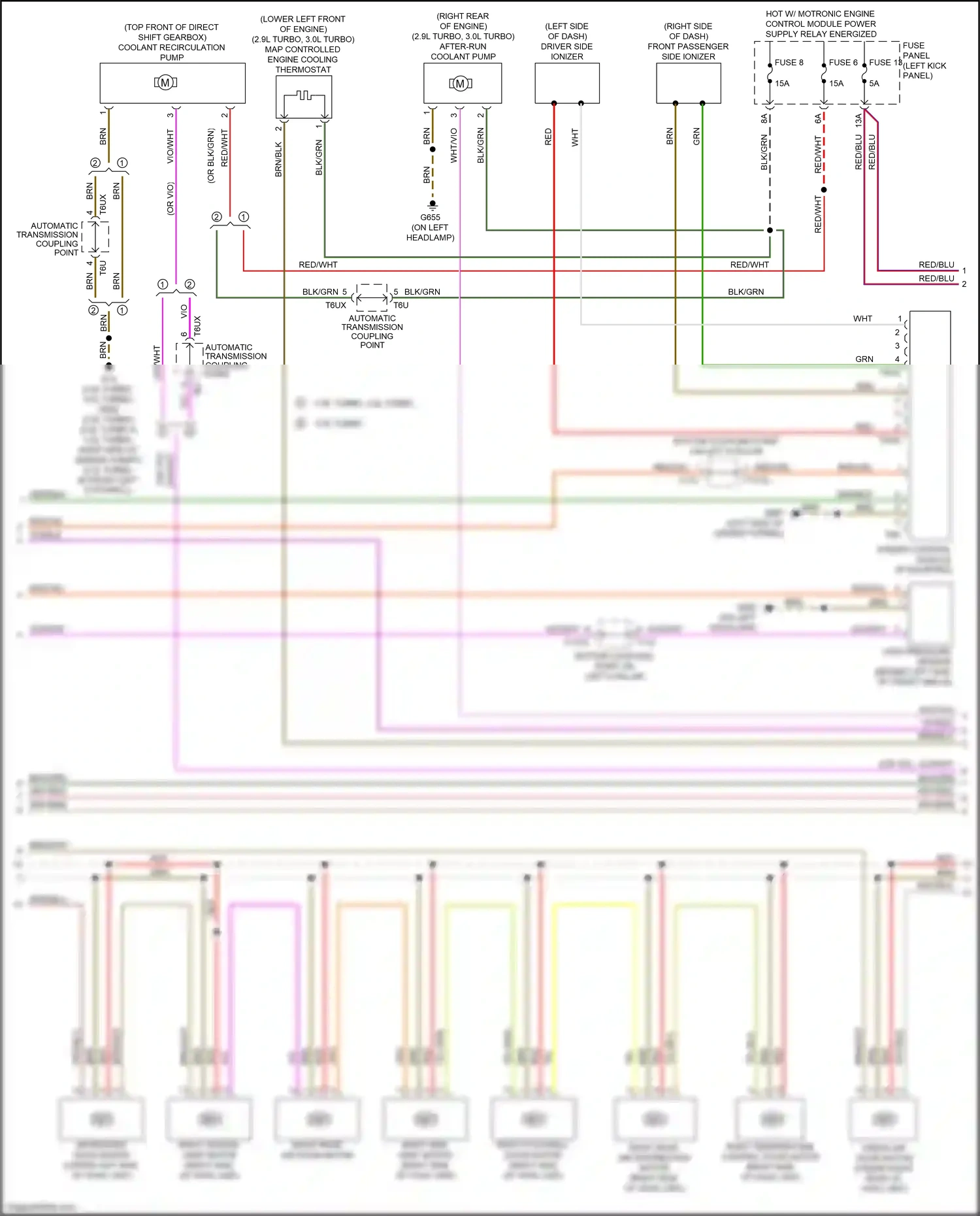 Audi A6 C8 (2018-2023) (left kick panel) wiring diagram  (72 of 95)