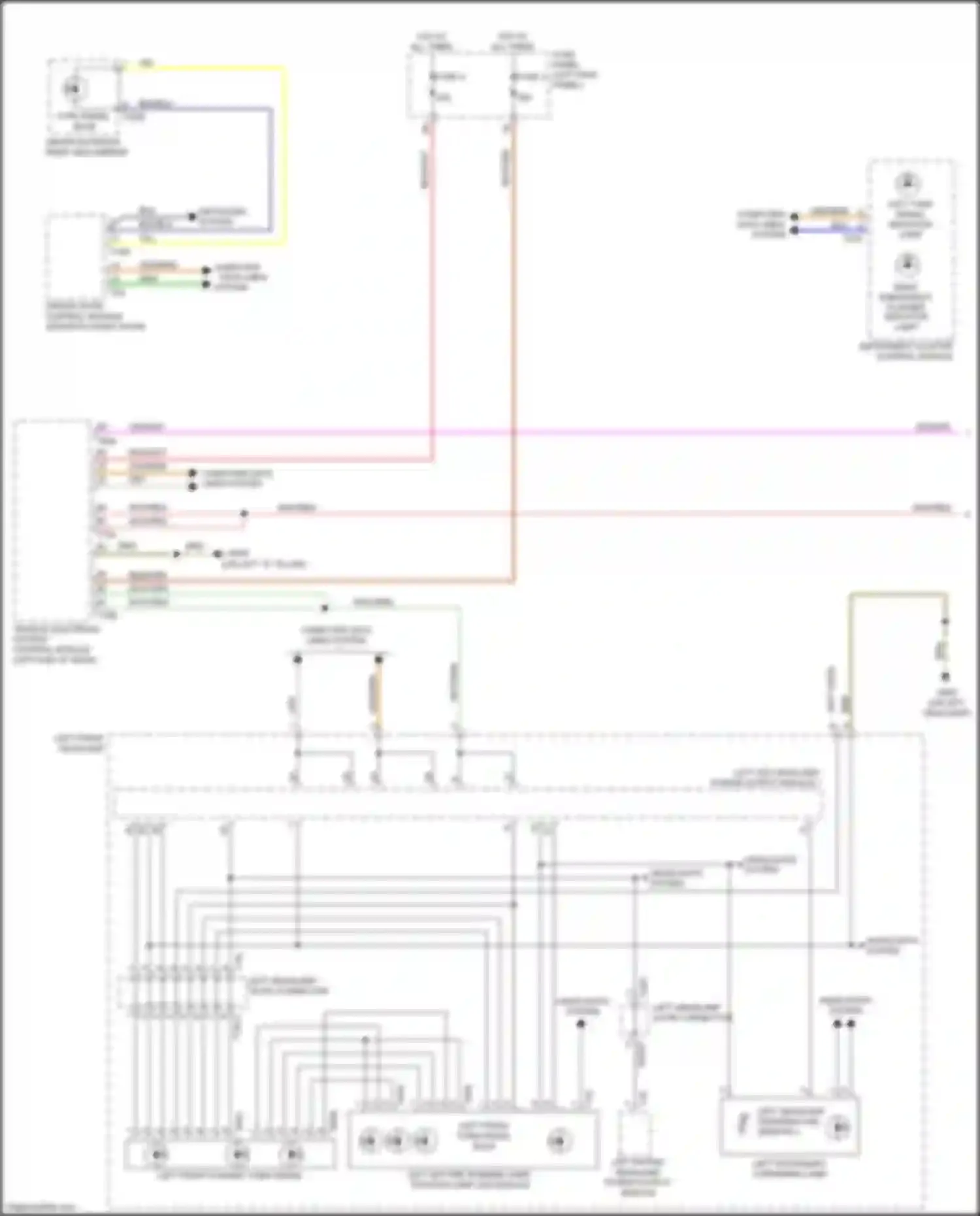 Wiring diagram left led headlamp power output module 1 for Audi A6 C8 (2018-2023) (2 of 6)